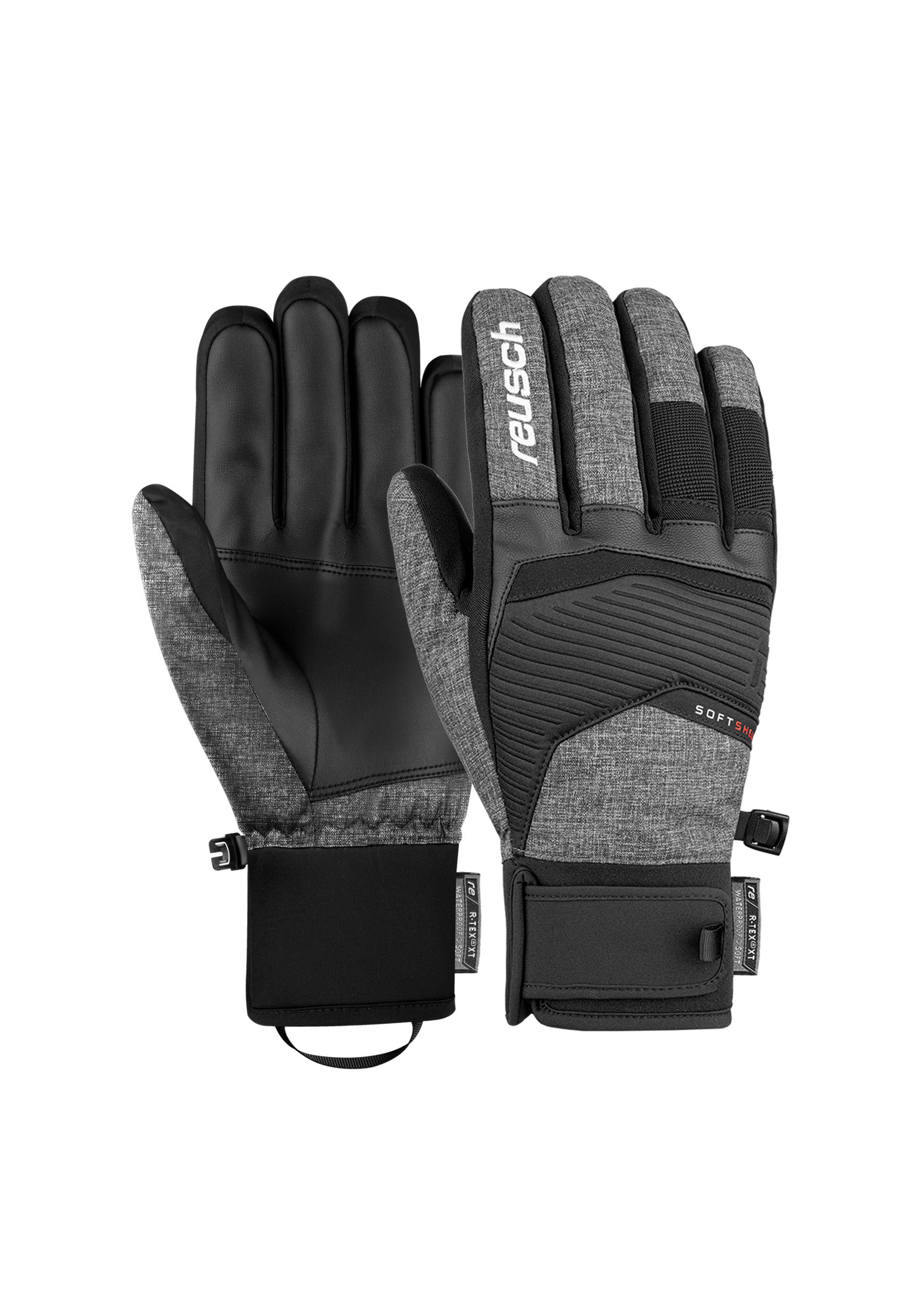 Reusch Skihandschuhe Venom R-TEX® wasserdichtem Material schwarz-grau atmungsaktivem aus und XT