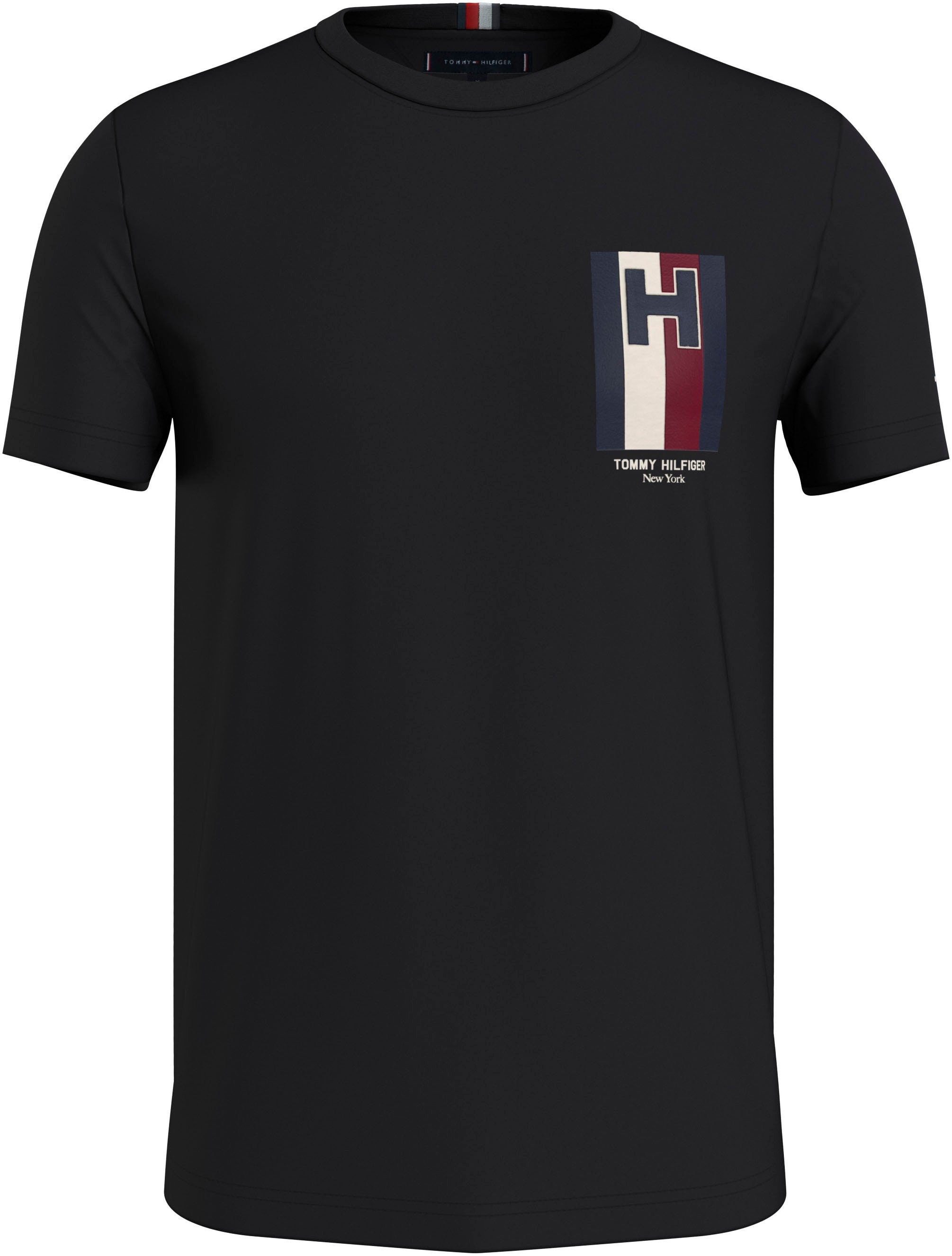 Tommy Hilfiger T-Shirt H EMBLEM TEE mit gedrucktem Logo Black