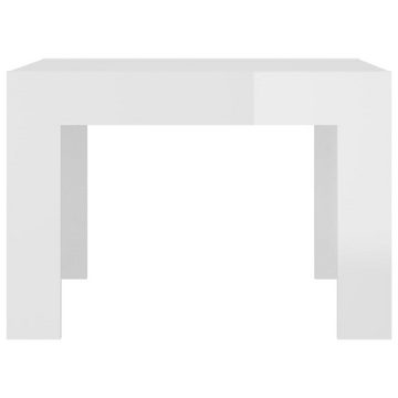 furnicato Couchtisch Hochglanz-Weiß 50x50x35 cm Spanplatte