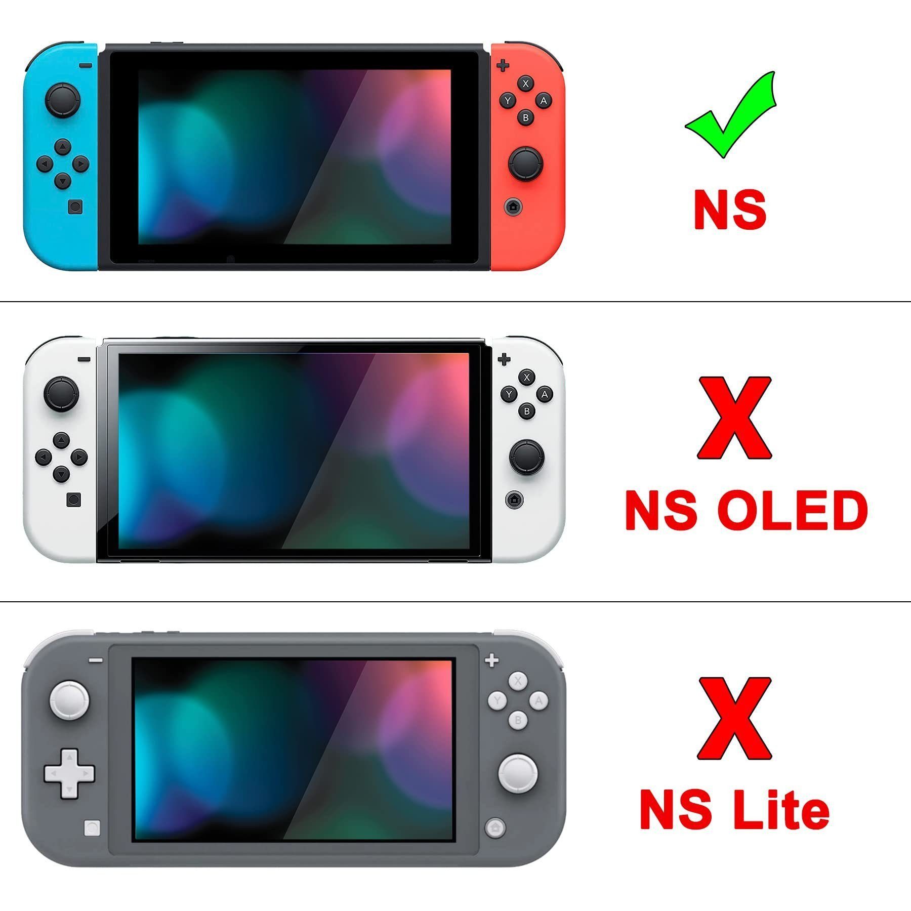 feinlux Nintendo-Schutzhülle Nintendo-Schutzhülle Fall, kompatibel mit Nintendo Switch Konsole Joy-Con (1 Stück)