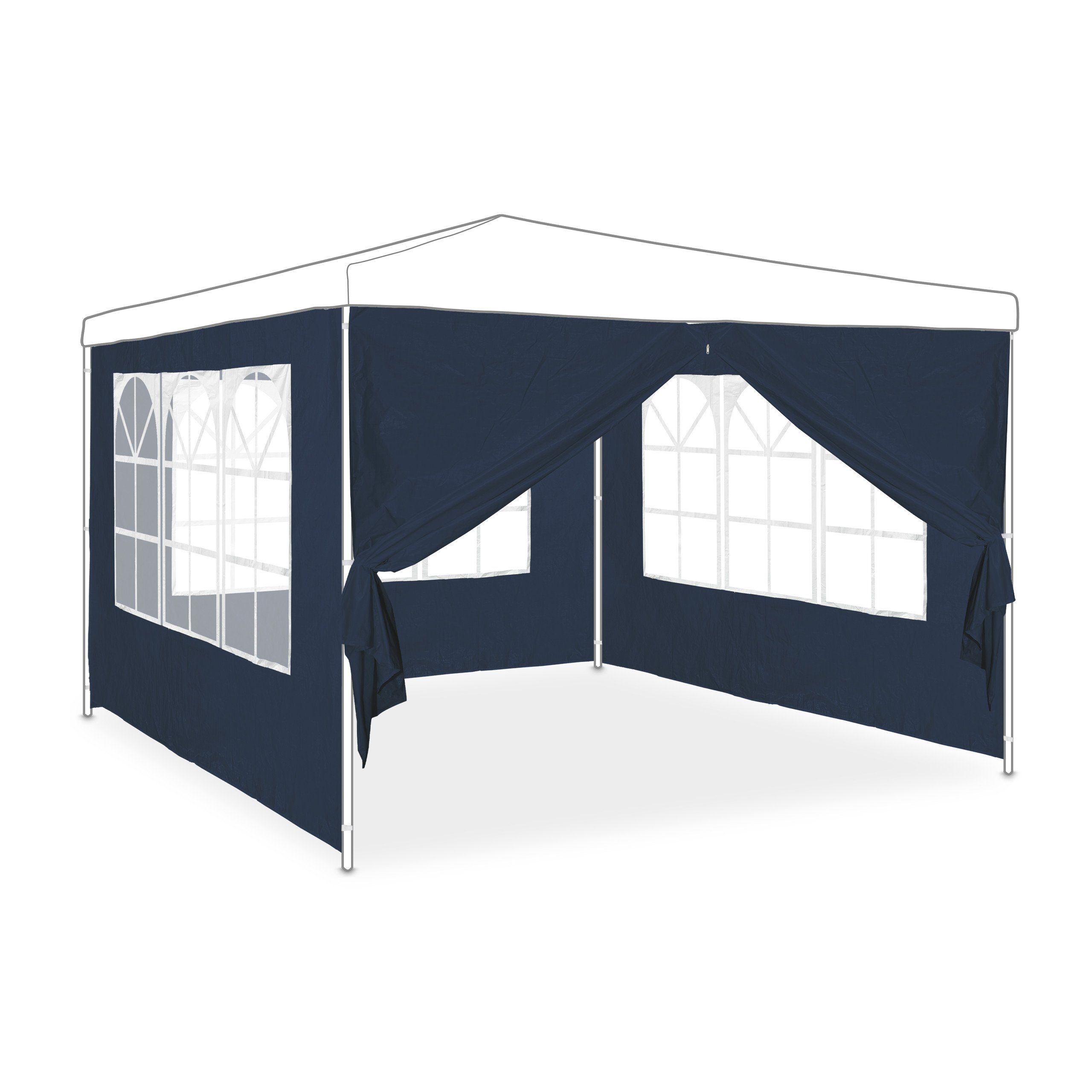 relaxdays Pavillon Blaue Pavillon Seitenwand 4er günstig online kaufen