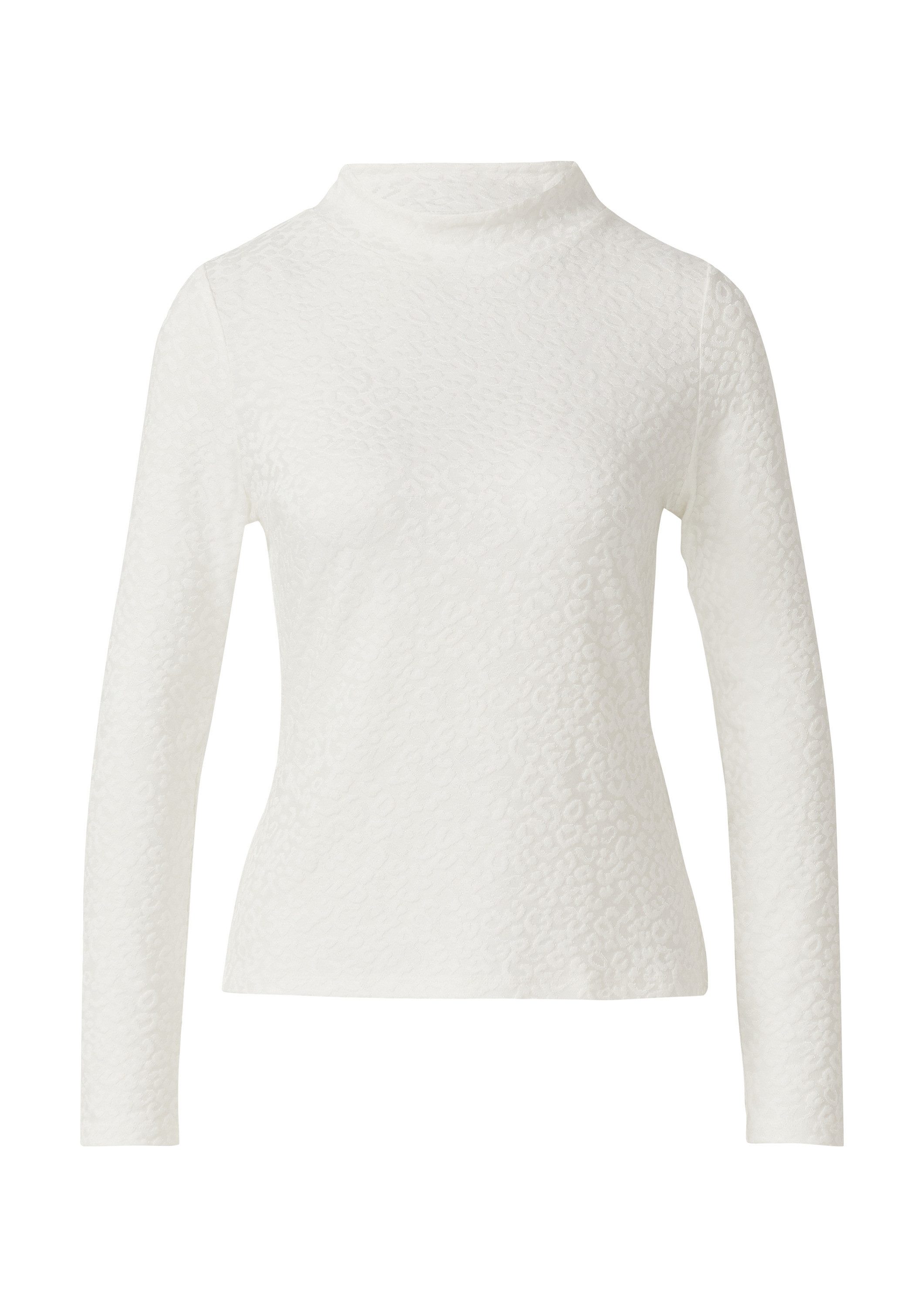 s.Oliver Langarmshirt T-Shirt Leicht glänzendes Jacquard-Shirt günstig online kaufen