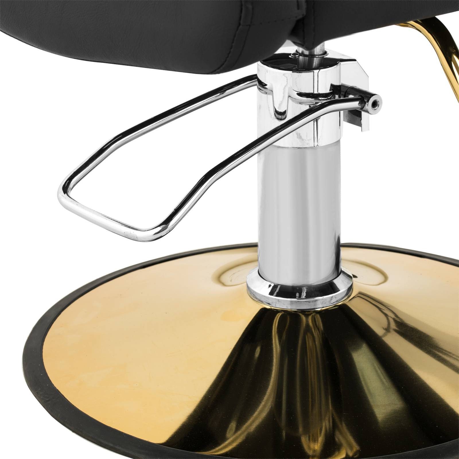 Physa Armlehnstuhl Friseurstuhl mit Fußstütze Barton Schwarz Barberstuhl Friseursessel, Schwarz – Bild 2 von 5