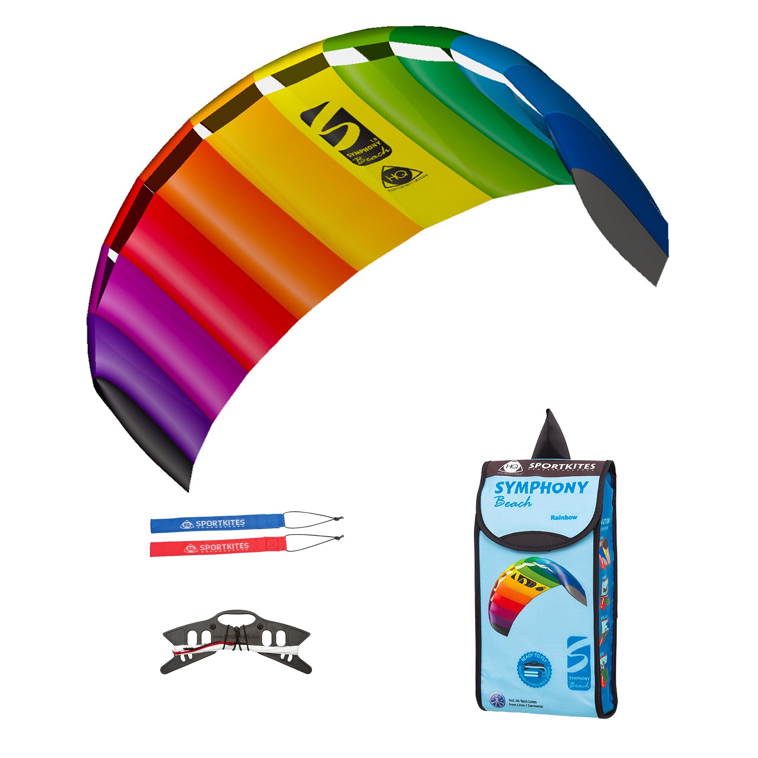HQ Flug-Drache HQ Lenkdrachen Lenkmatte Symphony Beach III R2F, Ready-to-Fly-Ausstattung