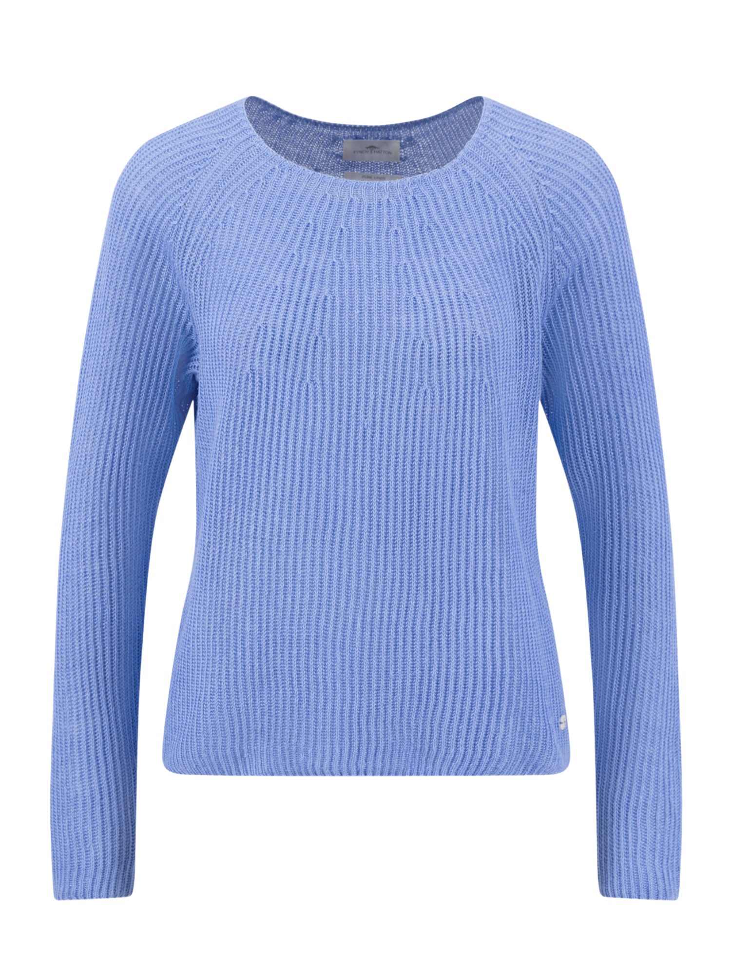 FYNCH-HATTON Strickpullover SHOW #1 2026 blau,Casual,Leinen,Unifarben,Rundhals,Lang,Casual Fit