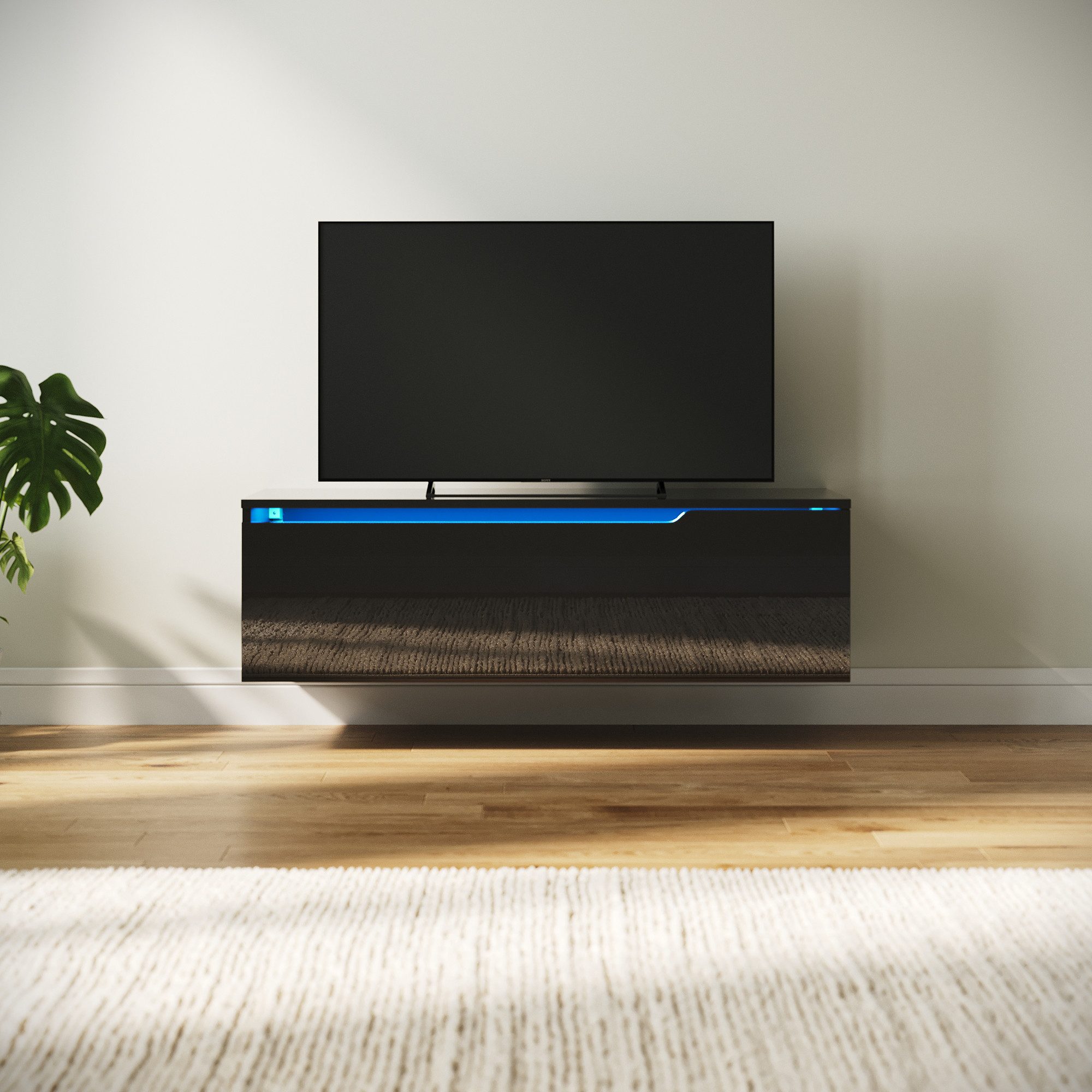 SONNI TV-Schrank TV Lowboard Breite 100cm fernseher schrank für wohnzimmer TV-Kommode