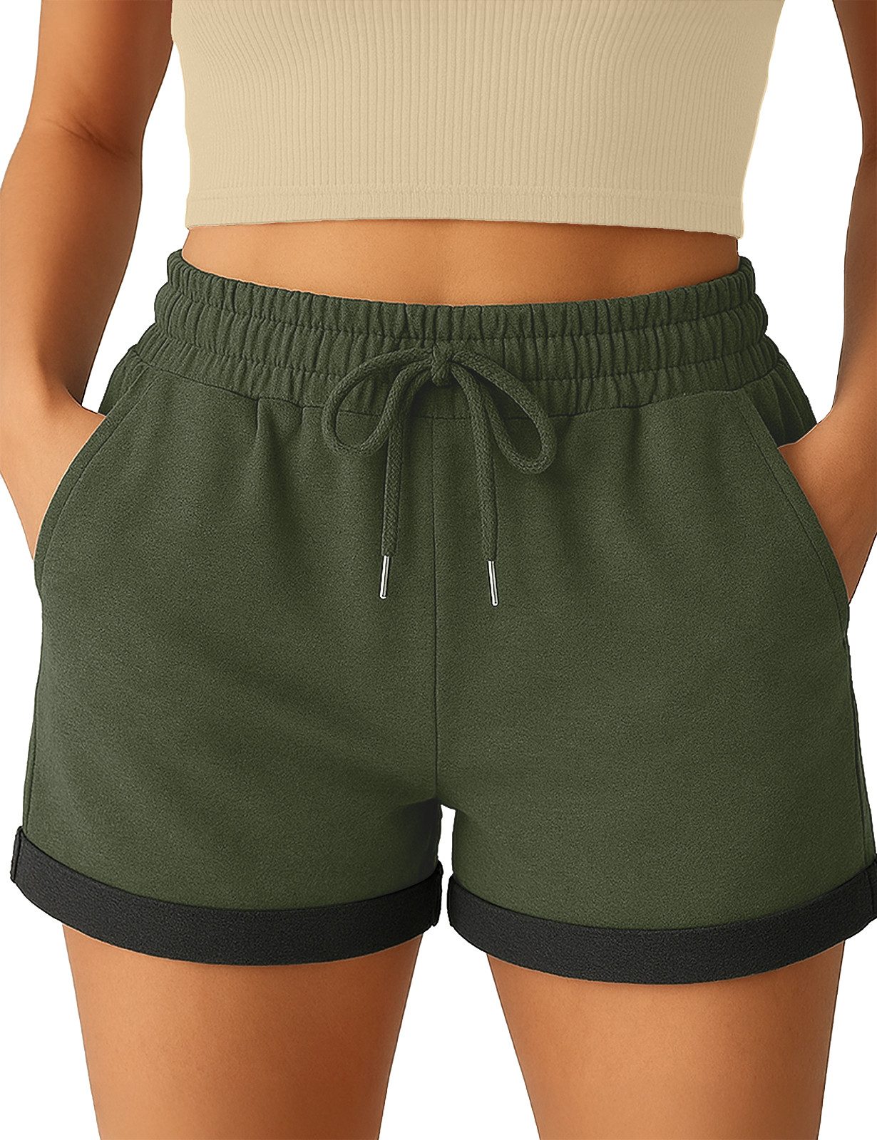 S&S Sweatshorts Kurze Hose Damen Shorts Kurzen Laufshorts Hosen Baumwollemi günstig online kaufen