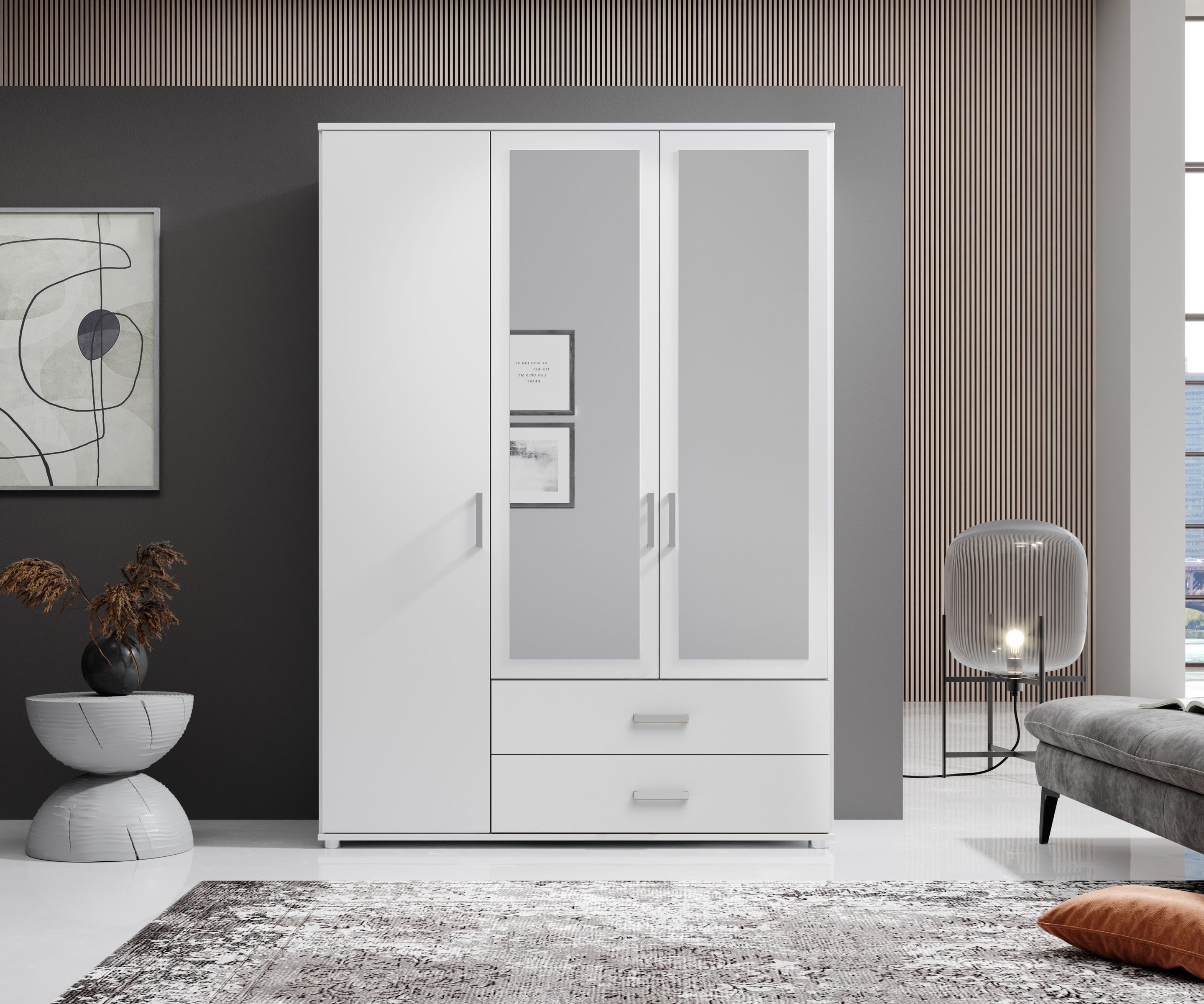 Pol-Power Kleiderschrank 125 x 190 x 51 cm (B/H/T)