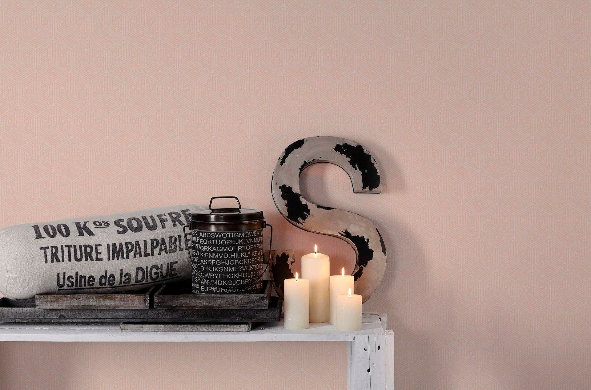 living walls Textiltapete Di Seta, glatt, Motiv, geometrisch, grafisch, Grafik Tapete einfarbig Tapeten Wohnzimmer Schlafzimmer Küche Design