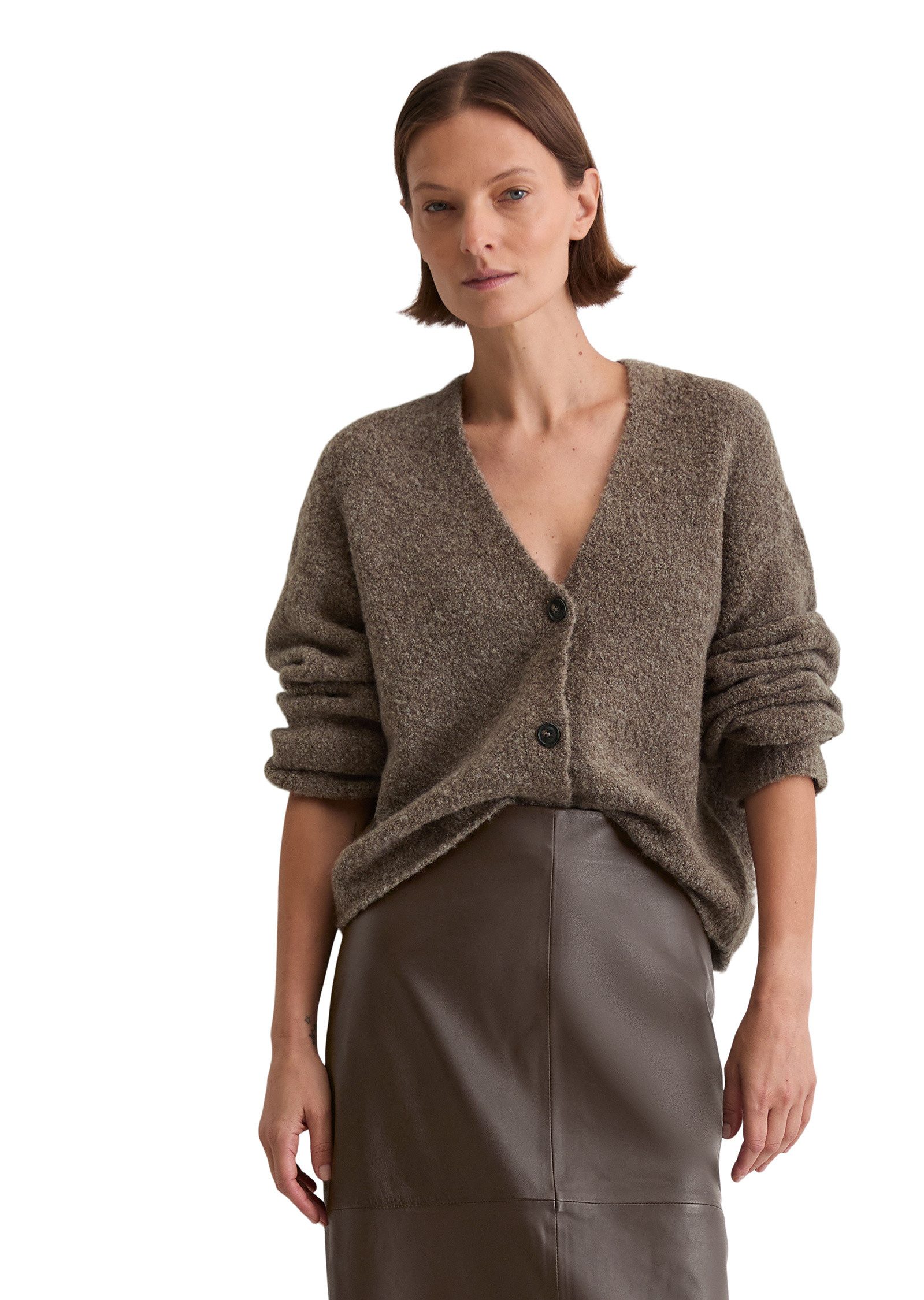 Marc O'Polo Cardigan aus Schurwolle-Alpakawolle-Mix günstig online kaufen