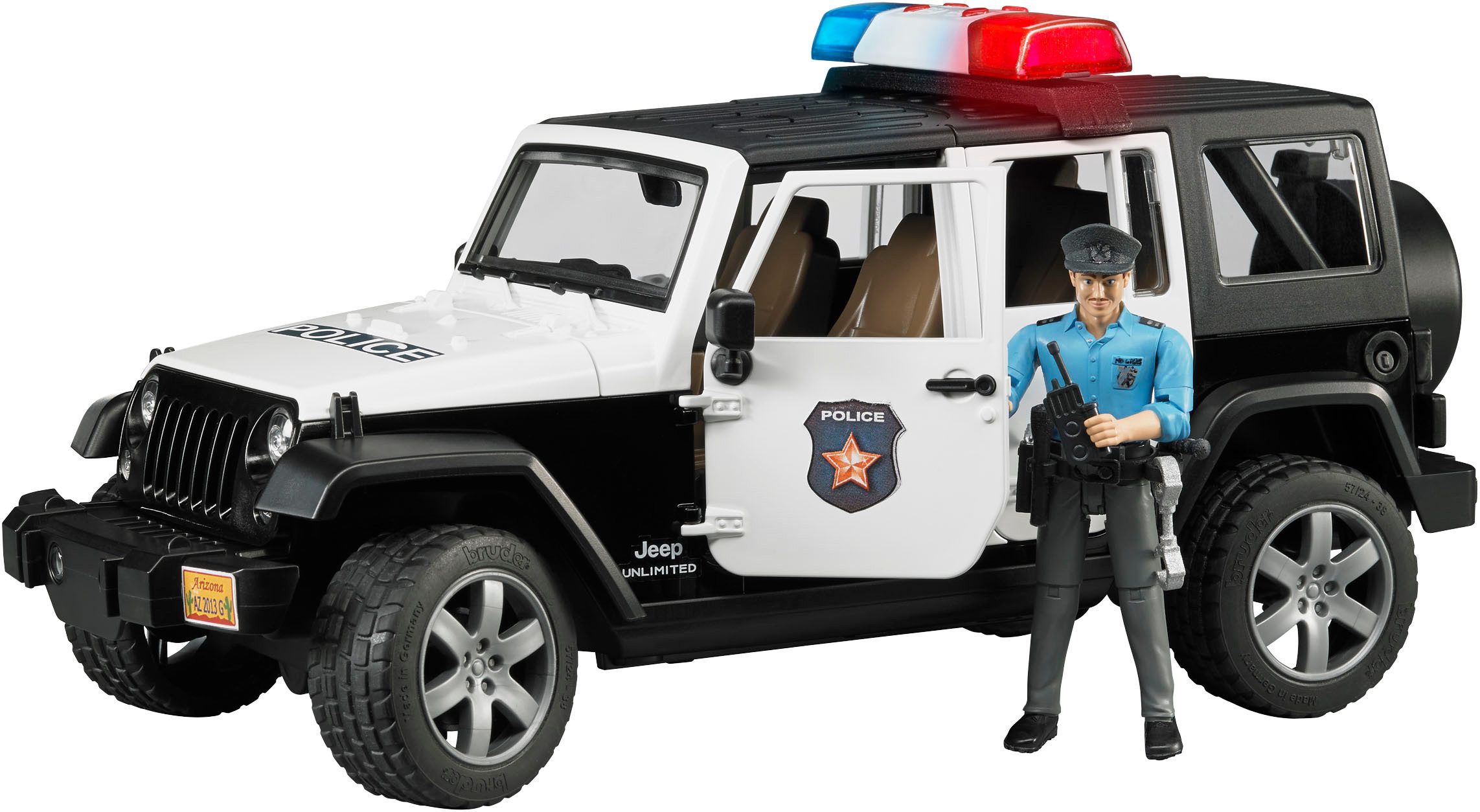 Bruder® Spielzeug-Auto Jeep Wrangler Rubicon Unlimited Polizei/Figur/L+S (0 günstig online kaufen