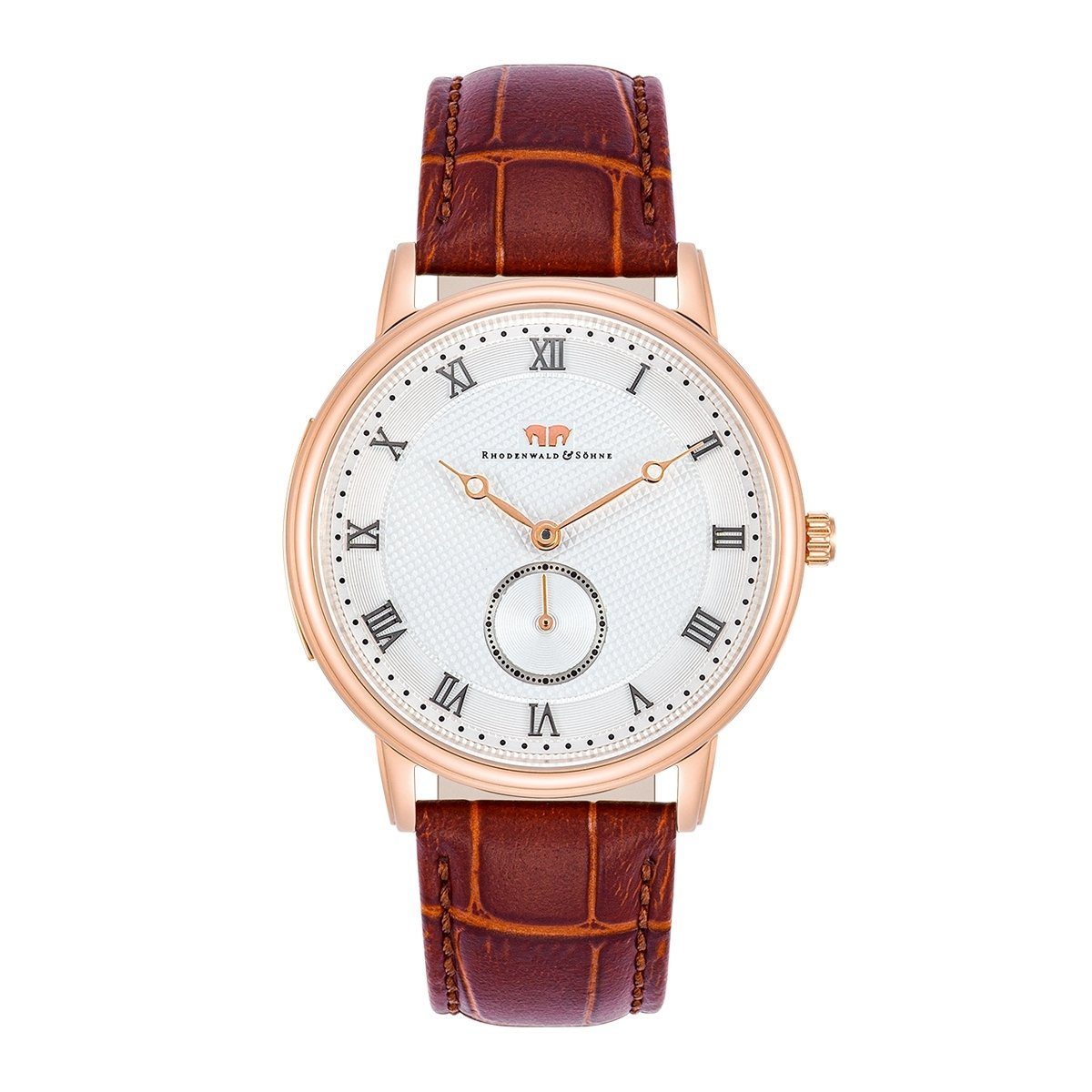 Rhodenwald & Söhne Quarzuhr Moonlight roségold, mit Echtleder-Armband günstig online kaufen