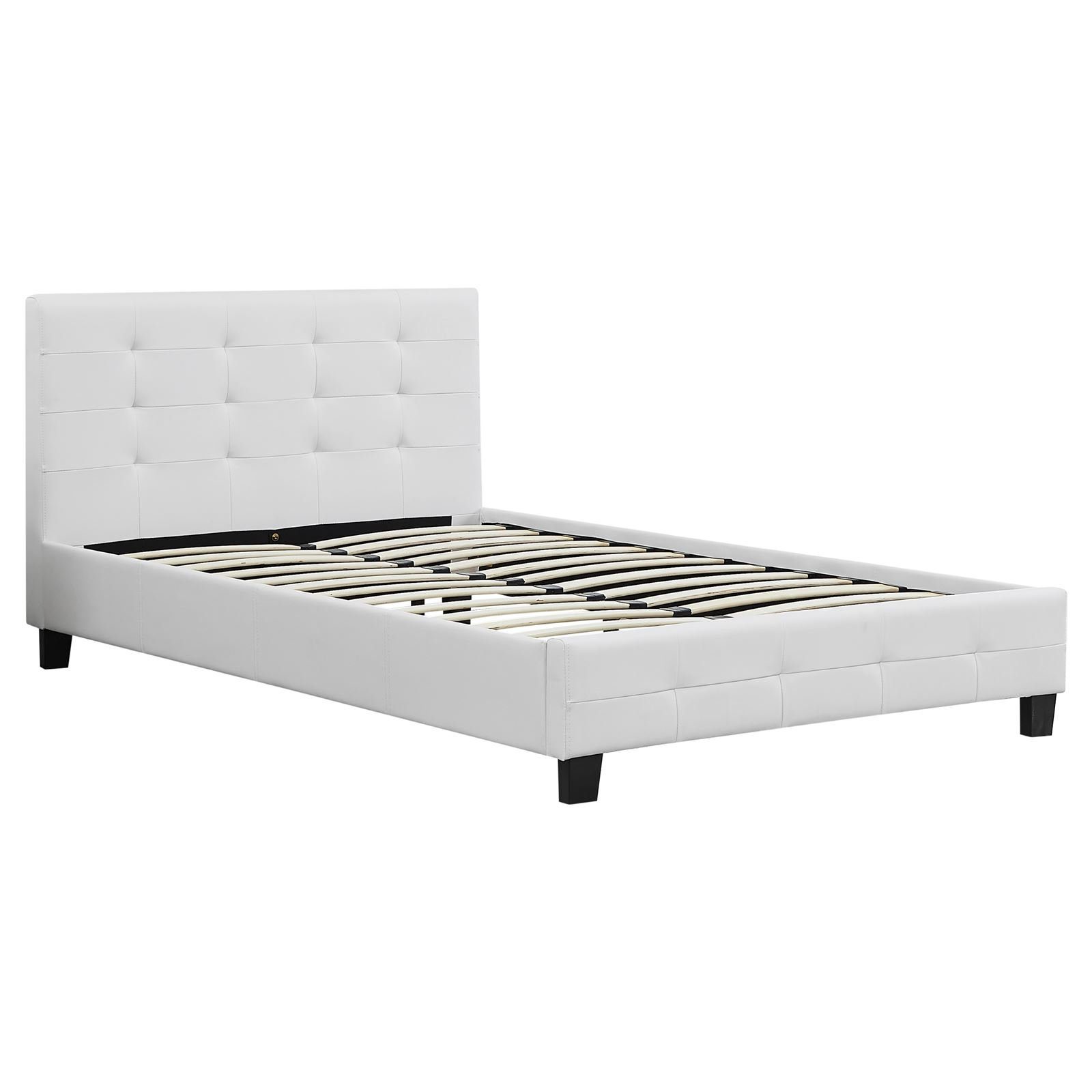 CARO-Möbel Polsterbett BRIGHTON, Polsterbett Einzelbett Design Kunstleder 120x200 mit Lattenrost
