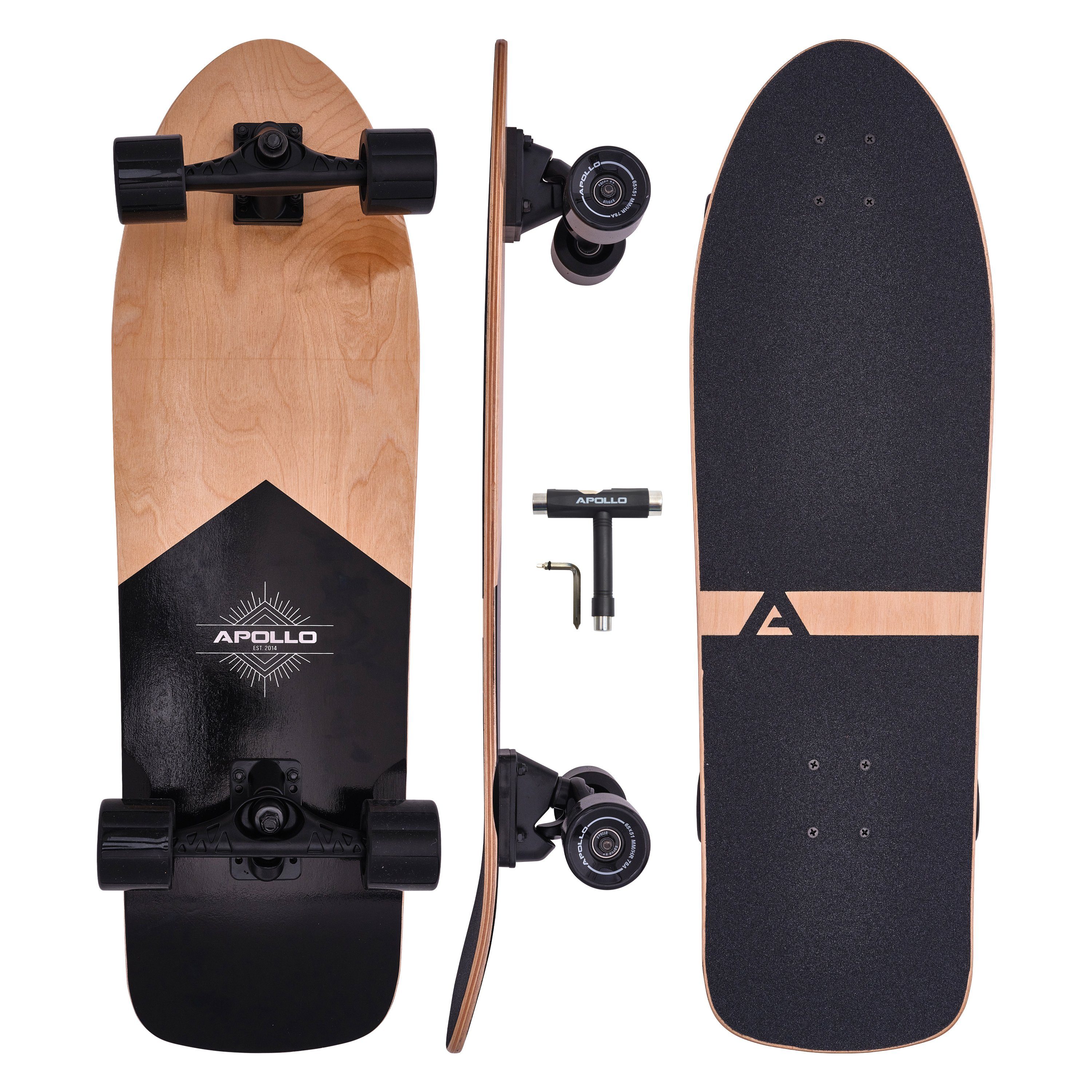 Apollo Miniskateboard Midi Longboard Surfskate Pro, hochwertig und stabil