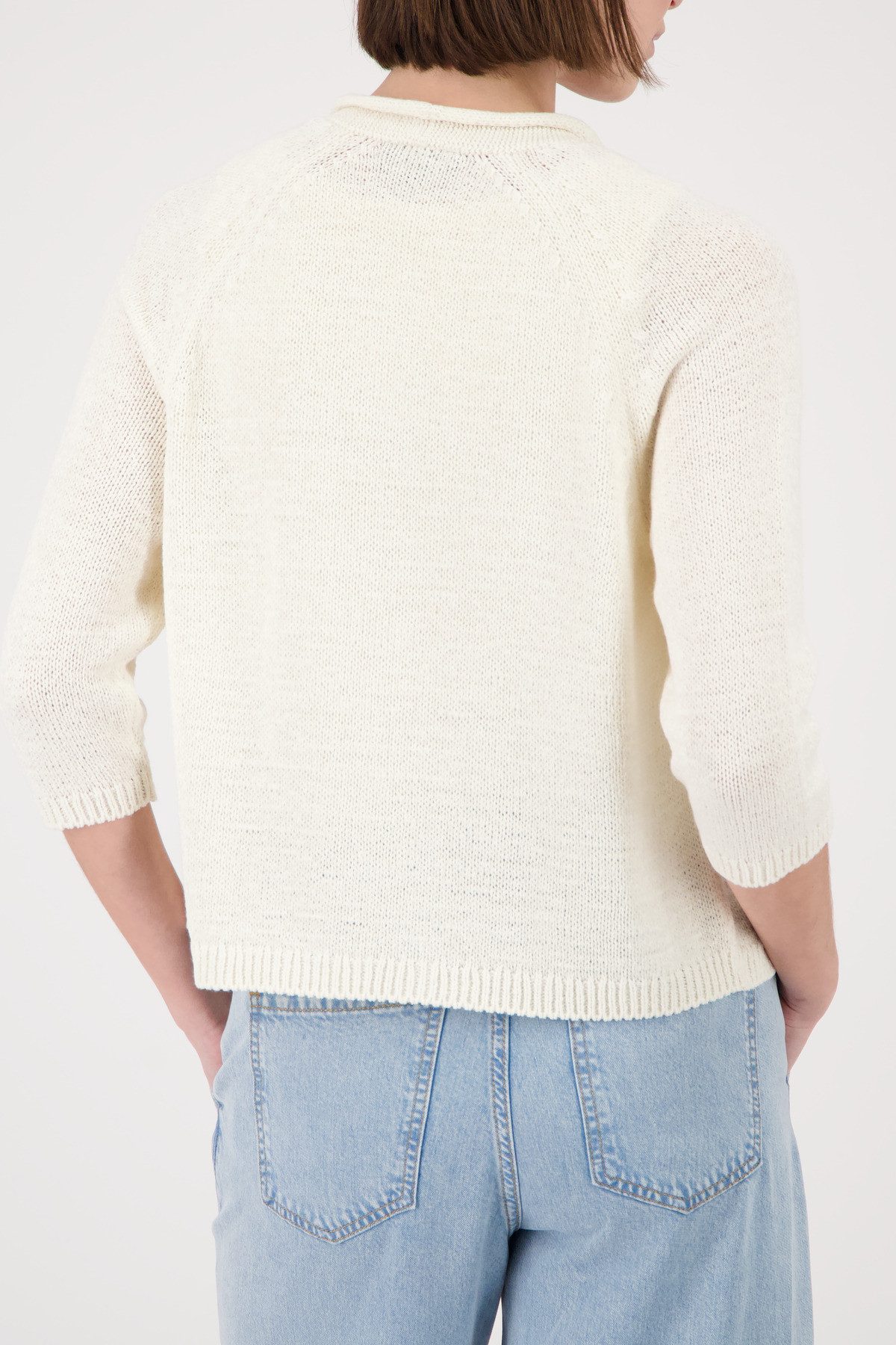 Monari Strickjacke Jacke Stricküberwurf Basic Regular fit mit Halbarm