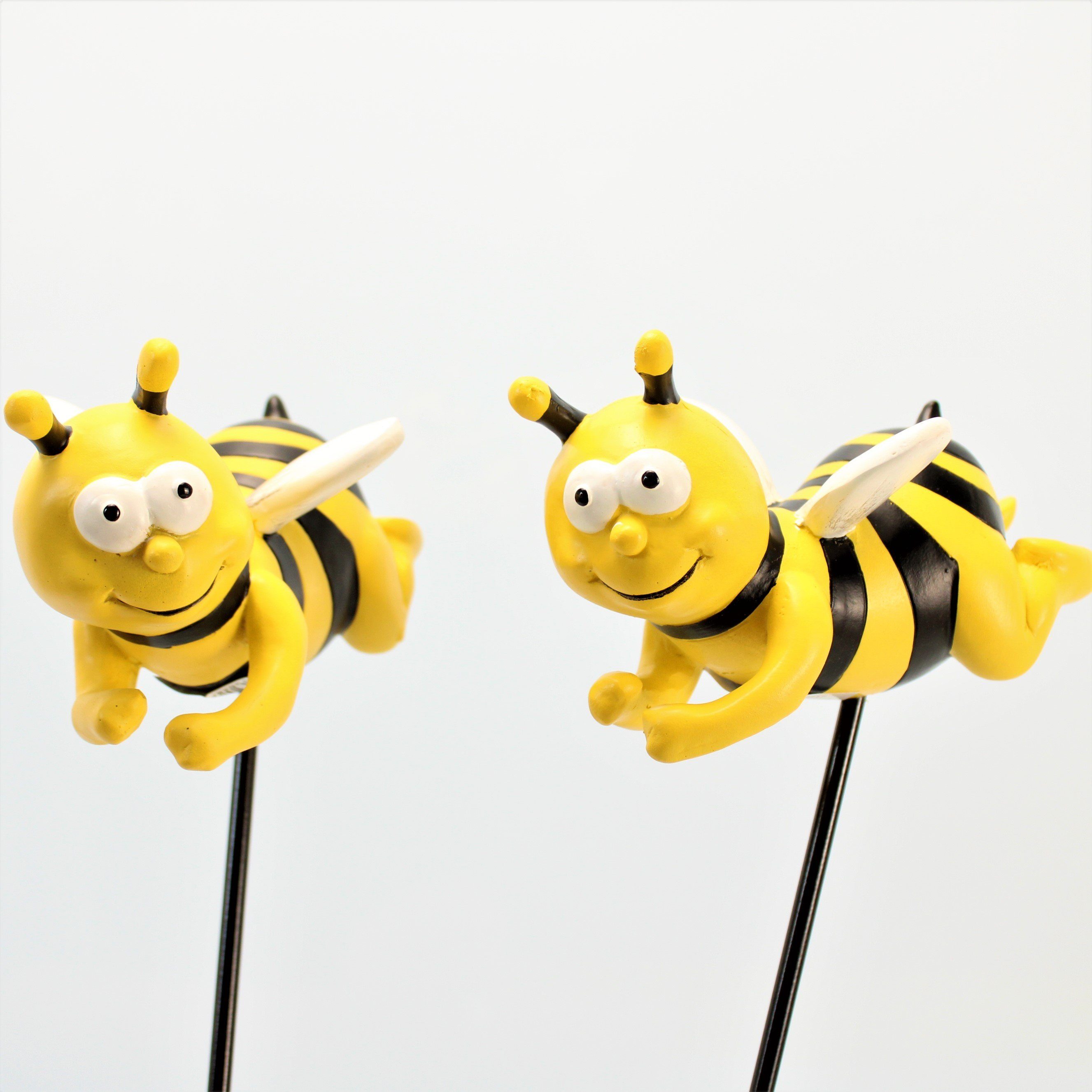 Online-Fuchs Gartenstecker 2er Set Gartenstecker süße hoch, und Kunstharz Bienen aus cm Figuren Metall, witterungsbeständig 41 groß Beetstecker