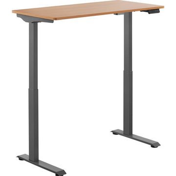 Fromm&Starck Schreibtisch Schreibtisch höhenverstellbar 73 - 123 cm Stehschreibtisch braun/grau