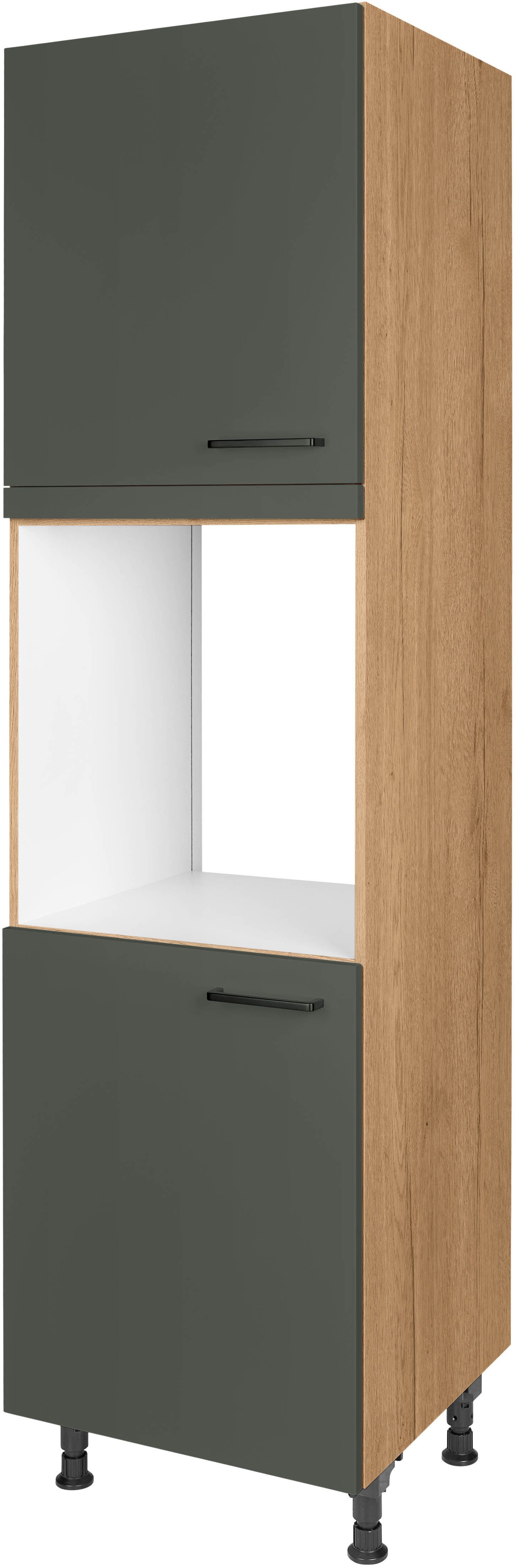 nobilia® Herdumbauschrank "Easytouch", Ausrichtung wählbar, mit zwei zusätzlichen Türen, vormontiert, Breite/Höhe: 60/167,8 cm