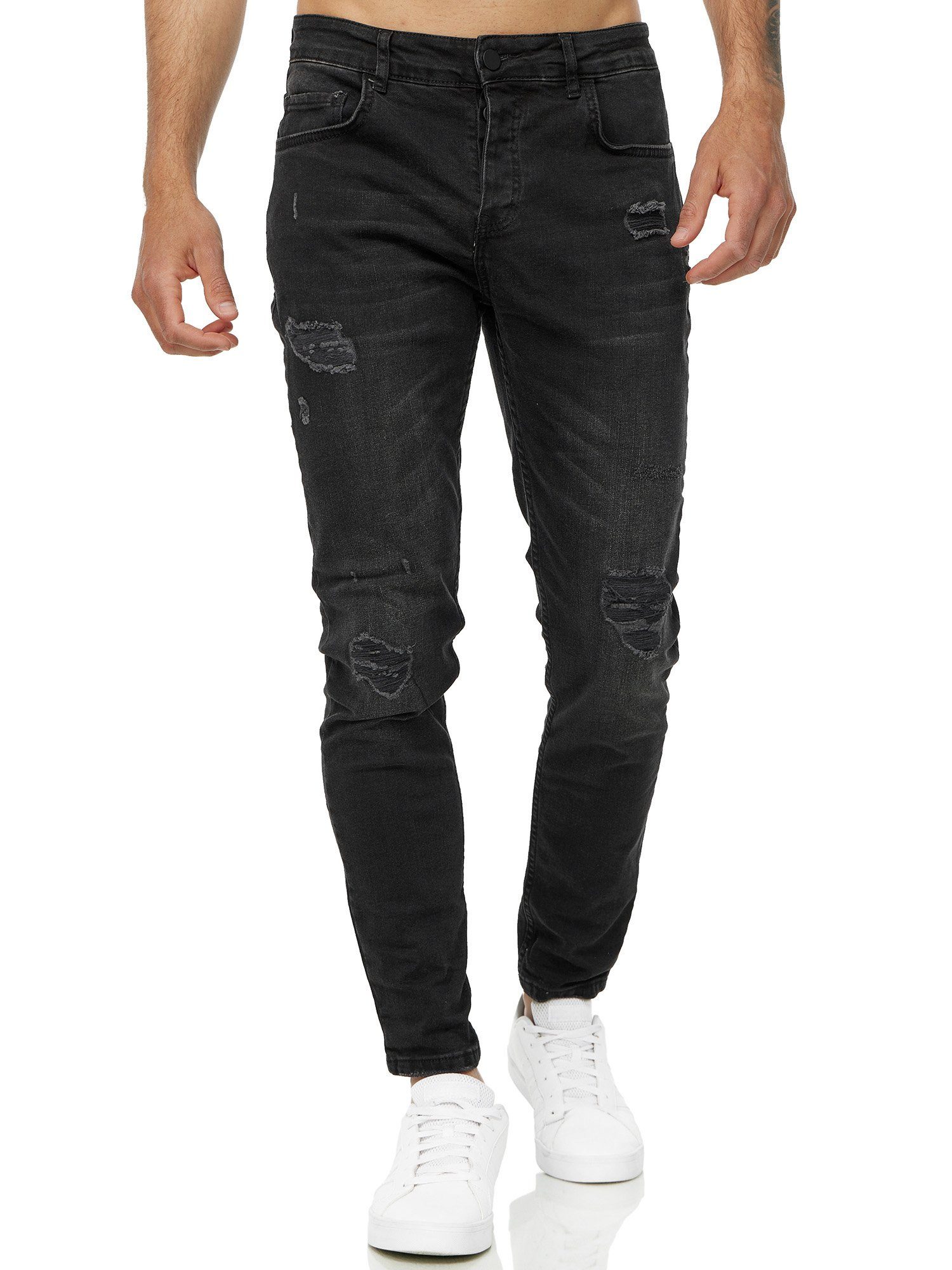 Stretch & im Tazzio mit Destroyed-Look Skinny-fit-Jeans A107 Elasthan