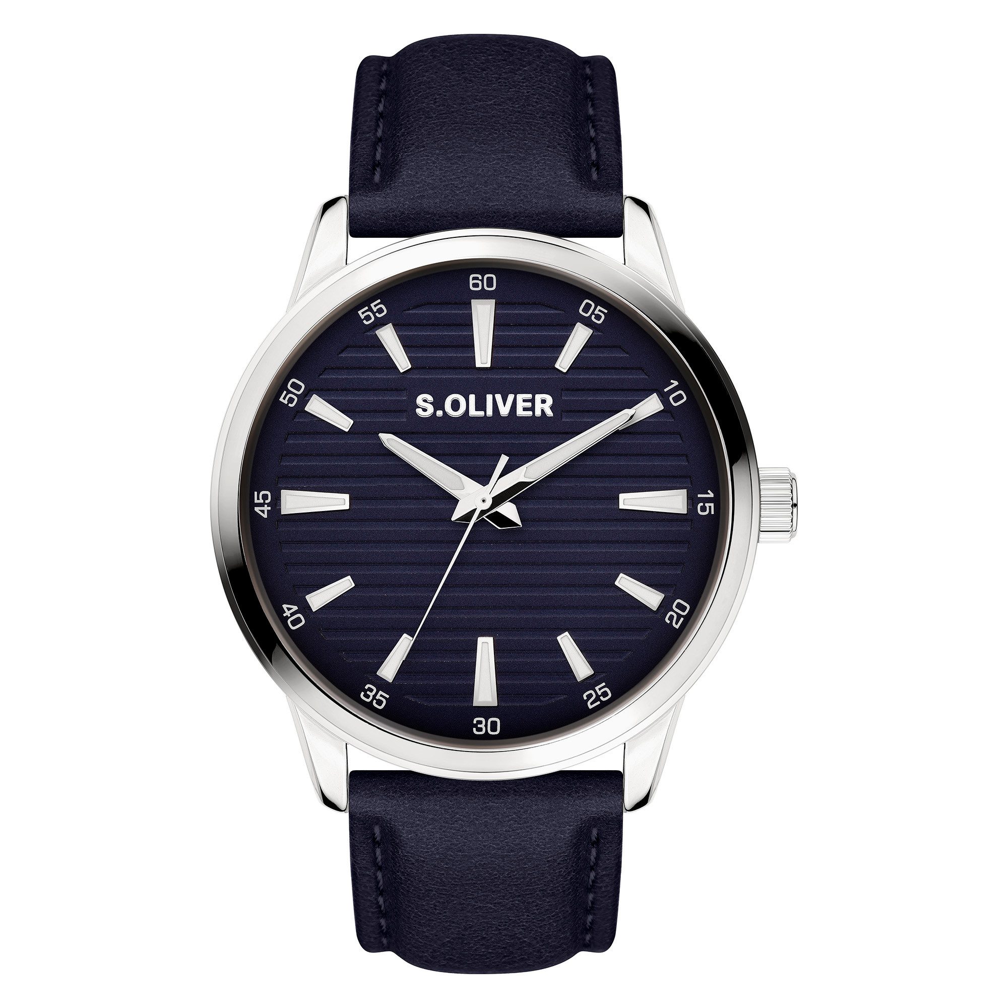 s.Oliver Quarzuhr Core Round SO-4411-LQ, Armbanduhr, Herrenuhr, analog