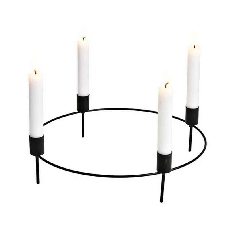 G. Wurm Kerzenständer Kerzenhalter Kranzstecker für 4 Kerzen aus Metall