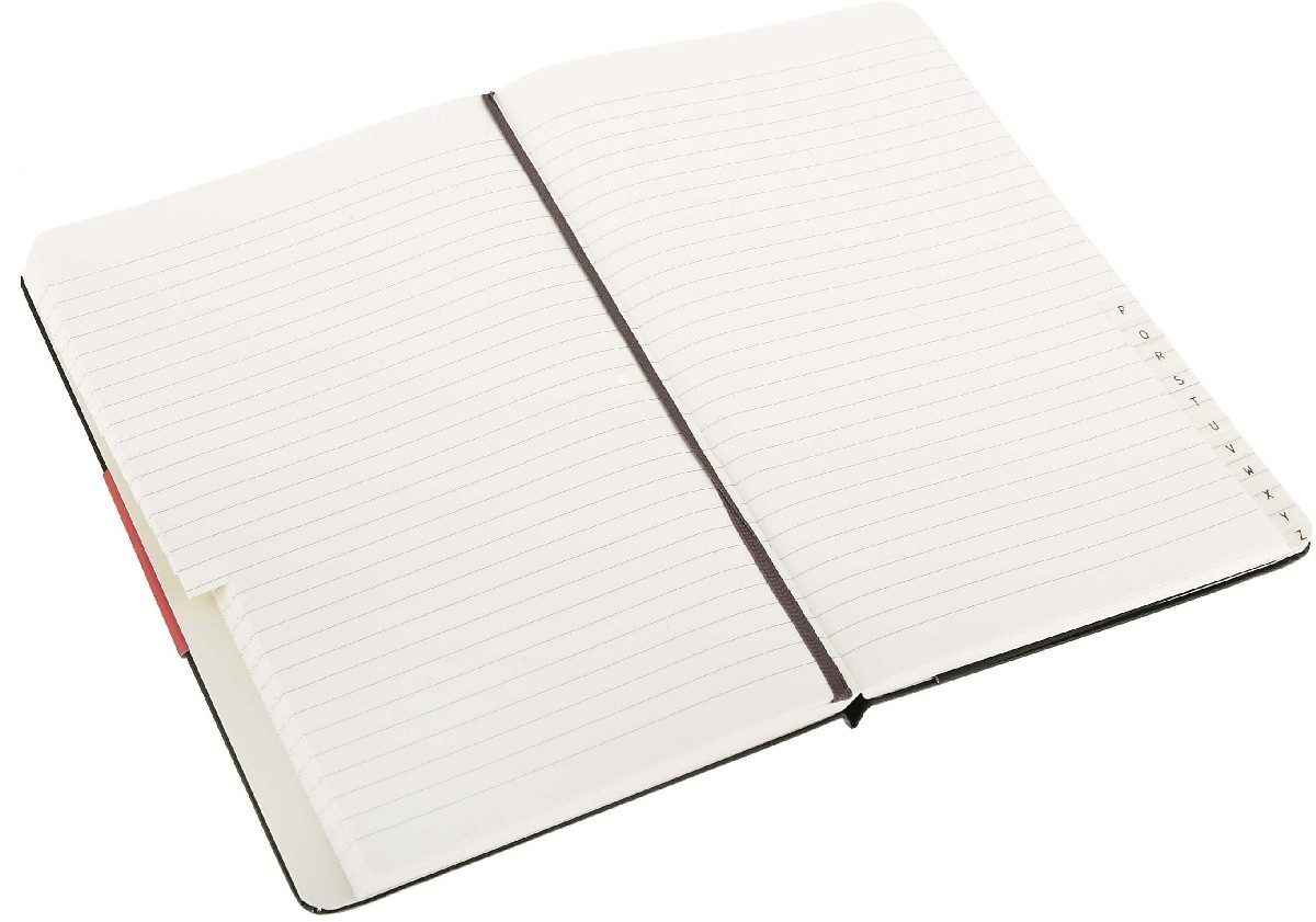 MOLESKINE Tagebuch Adressbuch Large A5 liniert mit Register Hardcover schwarz.