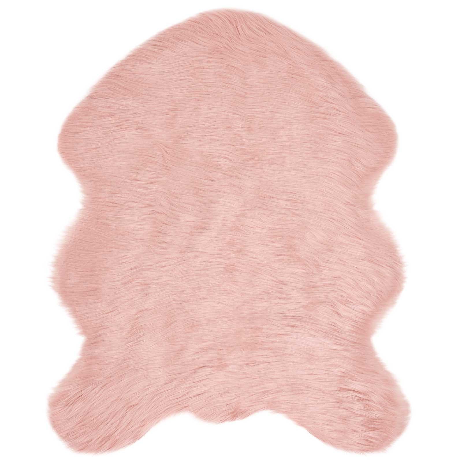 vidaXL Teppich Kunstschaffell Teppich Tafalla Rosa 50 x 80 cm Polyester, Un günstig online kaufen
