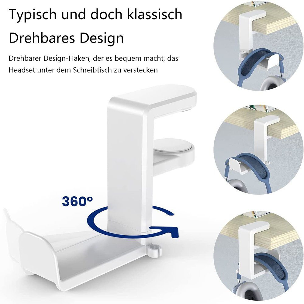 GelldG Mit Kabelhalter, universelle Headset Kopfhörerständer Passform, Platzersparnis Halter