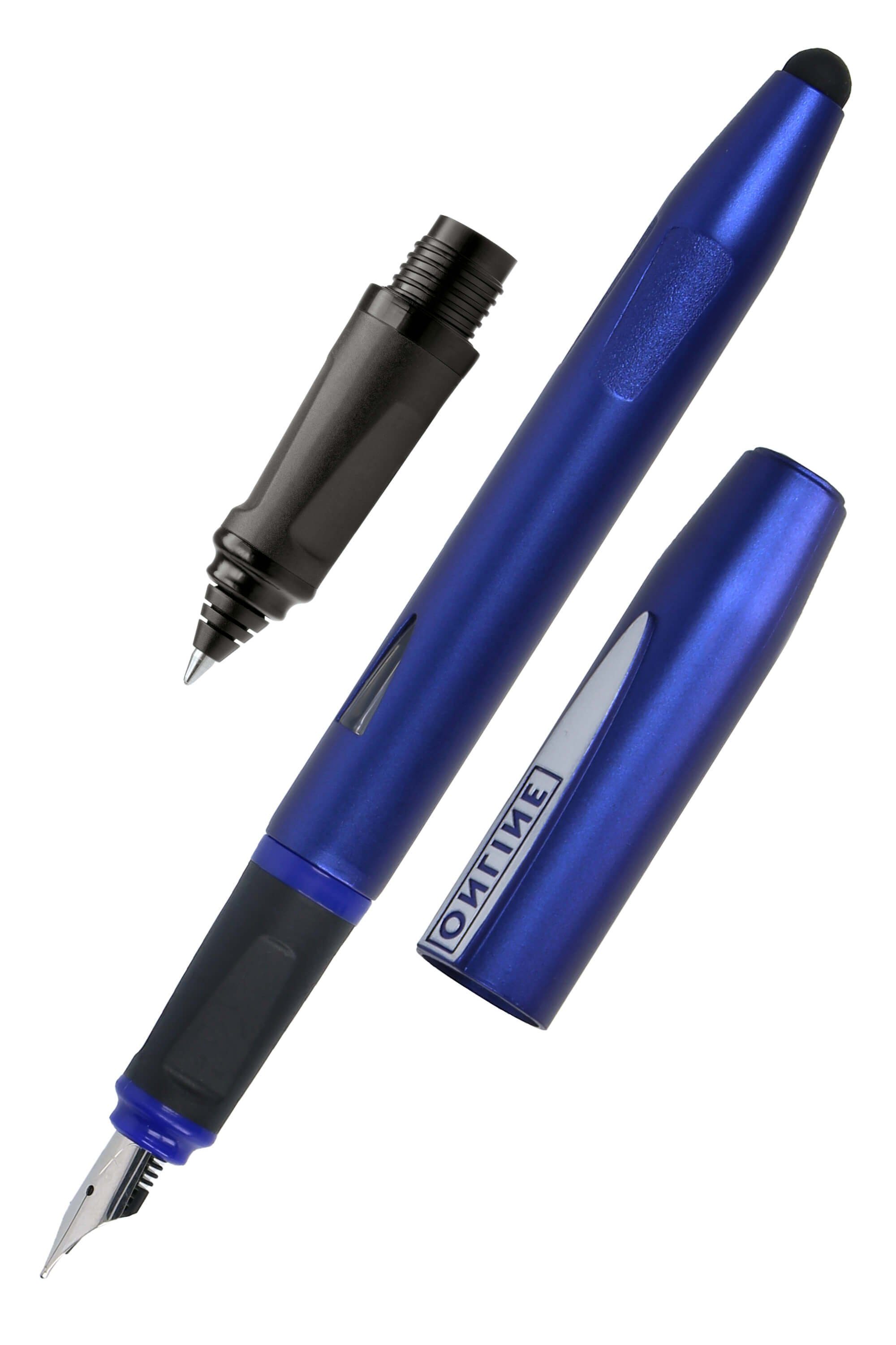 Online Pen Füller Switch Starter, ergonomisch, ideal zum Schreiben-Lernen, Anfängerfüller & Rollerball Blau