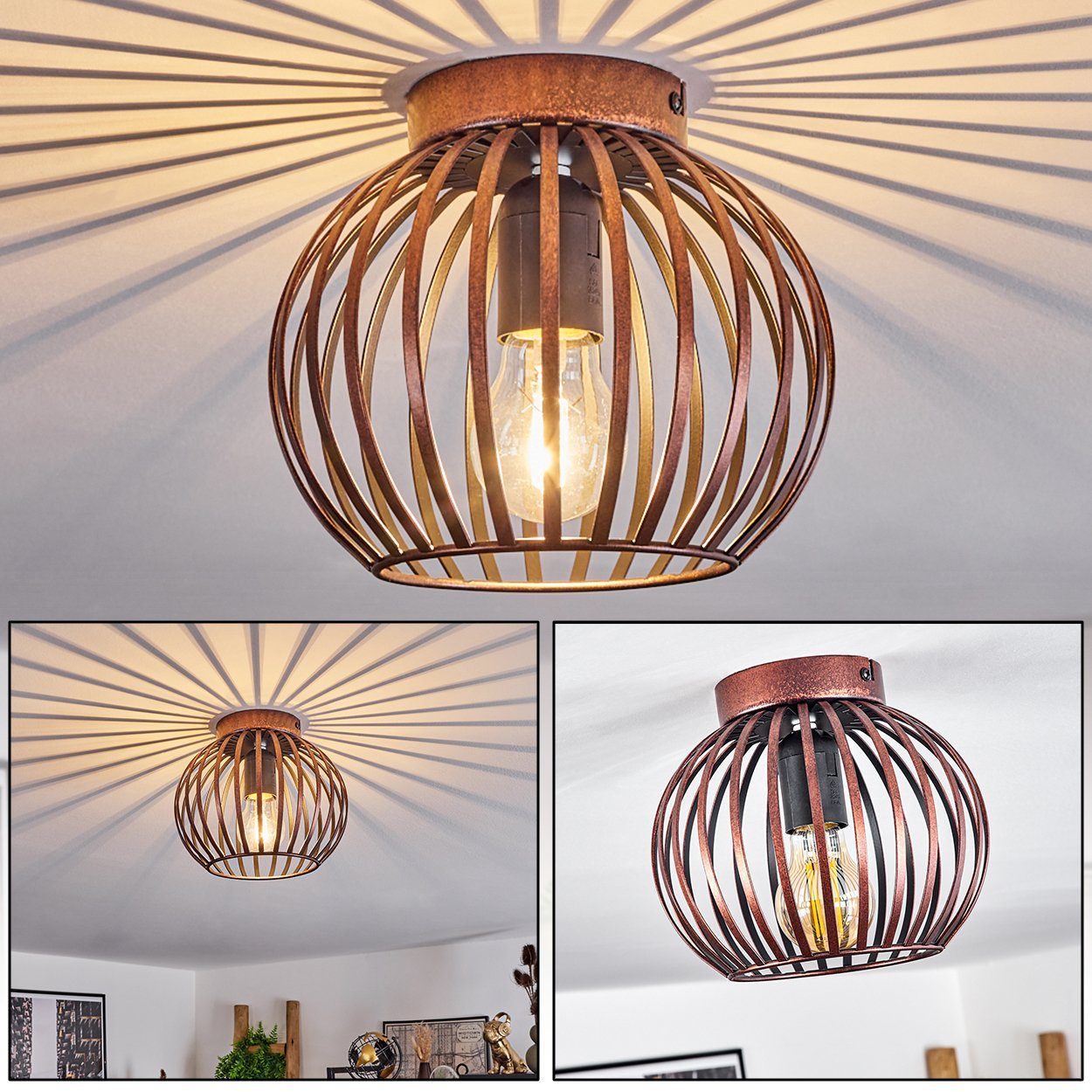 hofstein Deckenleuchte »Aidone« runde Deckenlampe aus günstig online kaufen