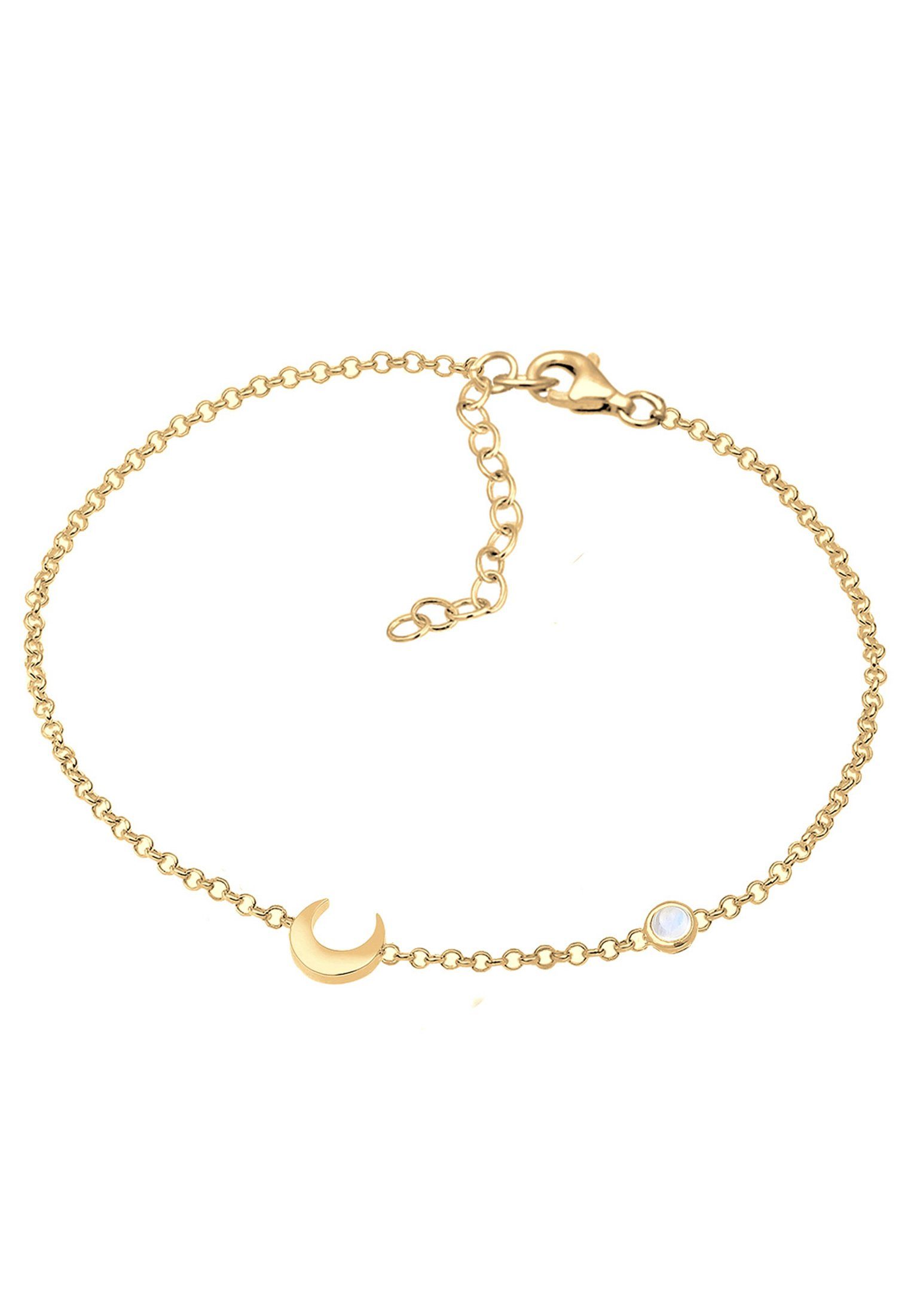 Elli Armband Halbmond und Mondstein 925 Silber vergoldet (kein Set, 1-tlg), günstig online kaufen