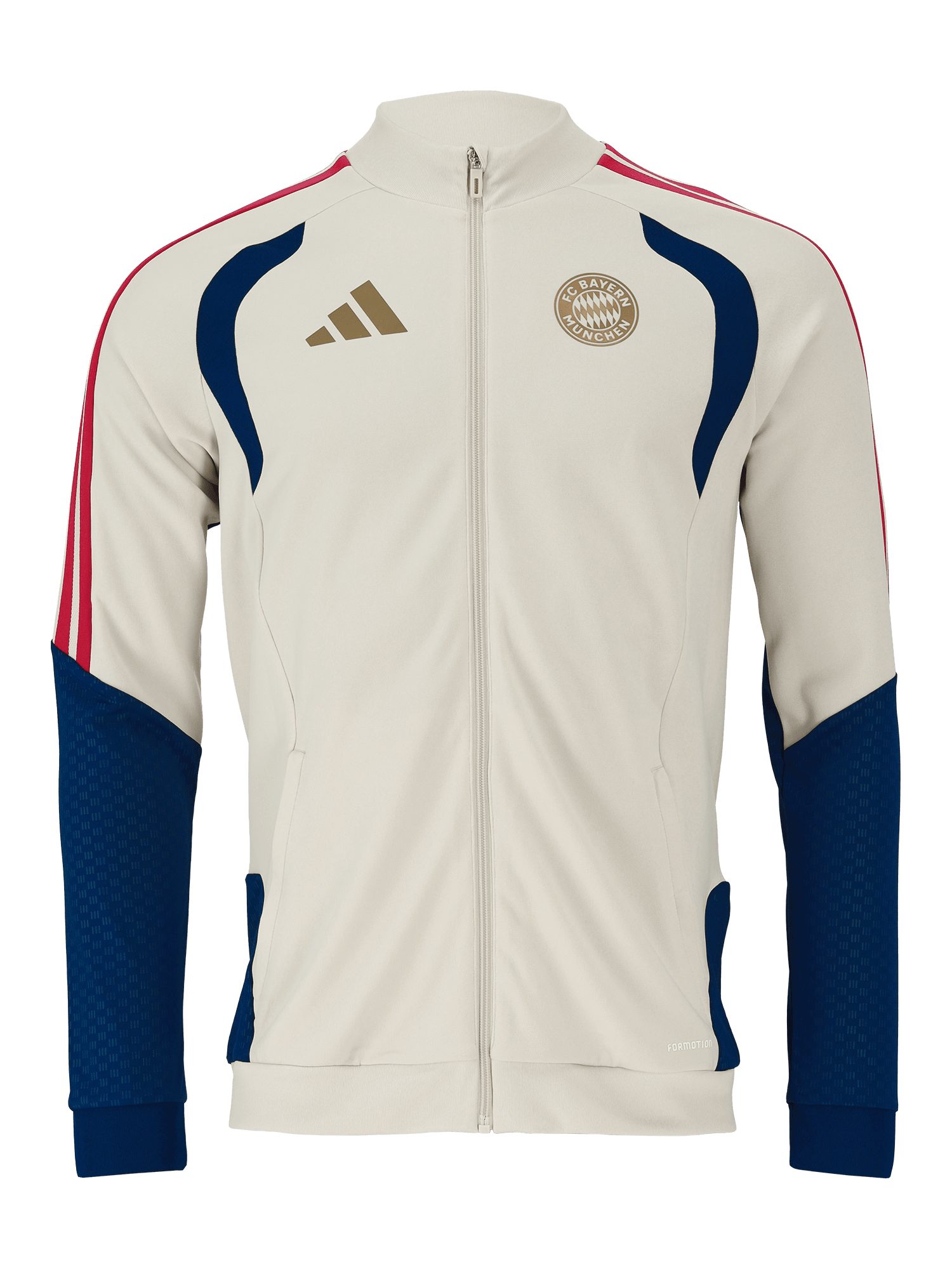 adidas Performance Trainingsjacke FC Bayern München, Trainingsjacke Teamline, Herren, Off white, Ansicht 1