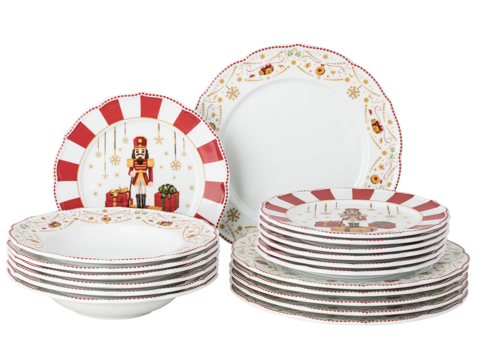 Hutschenreuther Teller-Set Christmas Love Set 18tlg, Porzellan