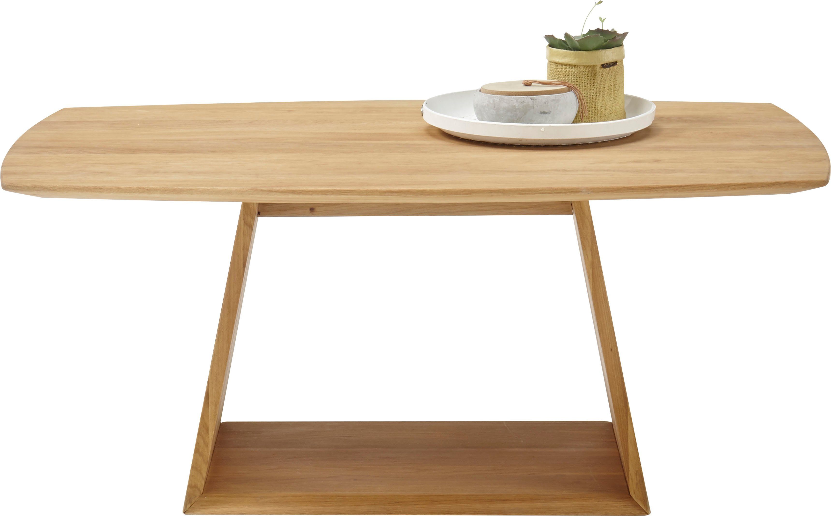 Tisch Couchtisch Wohnzimmertisch Massivholz Jacobstad, MCA in Bootsform, Rollbar furniture