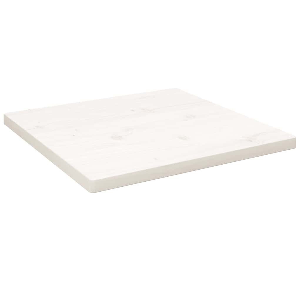 furnicato Tischplatte aus massivem Kiefernholz Weiß 40 x 40 x 2,5 cm (1 St)
