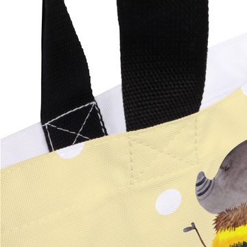 Mr. & Mrs. Panda Shopper Hummel flauschig - Gelb Pastell - Geschenk, lustige Sprüche, Tiermoti (1-tlg), Einzigartige Designs