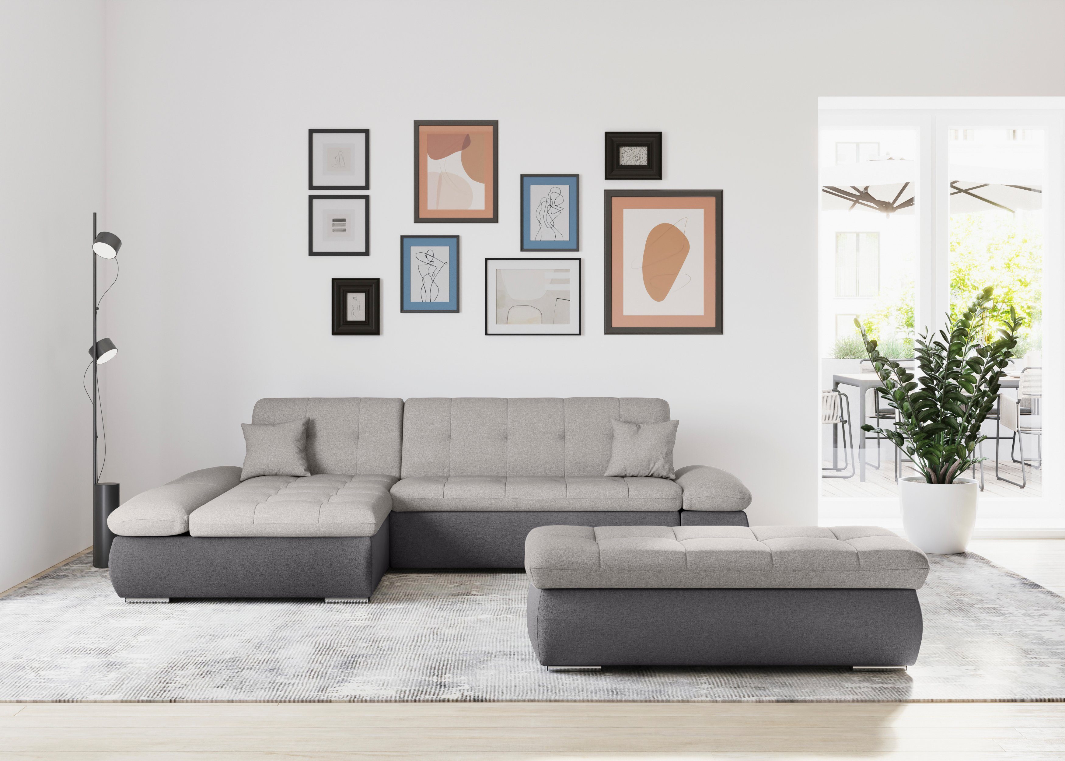 DOMO collection Ecksofa Moric, L-Form, XXL-Sofa günstig online kaufen