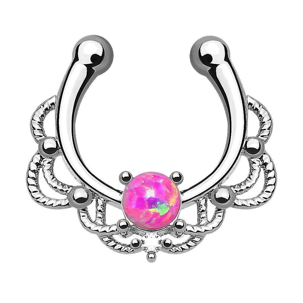 Nasenpiercing Piercing Septum Vintage Tribal mit Opal