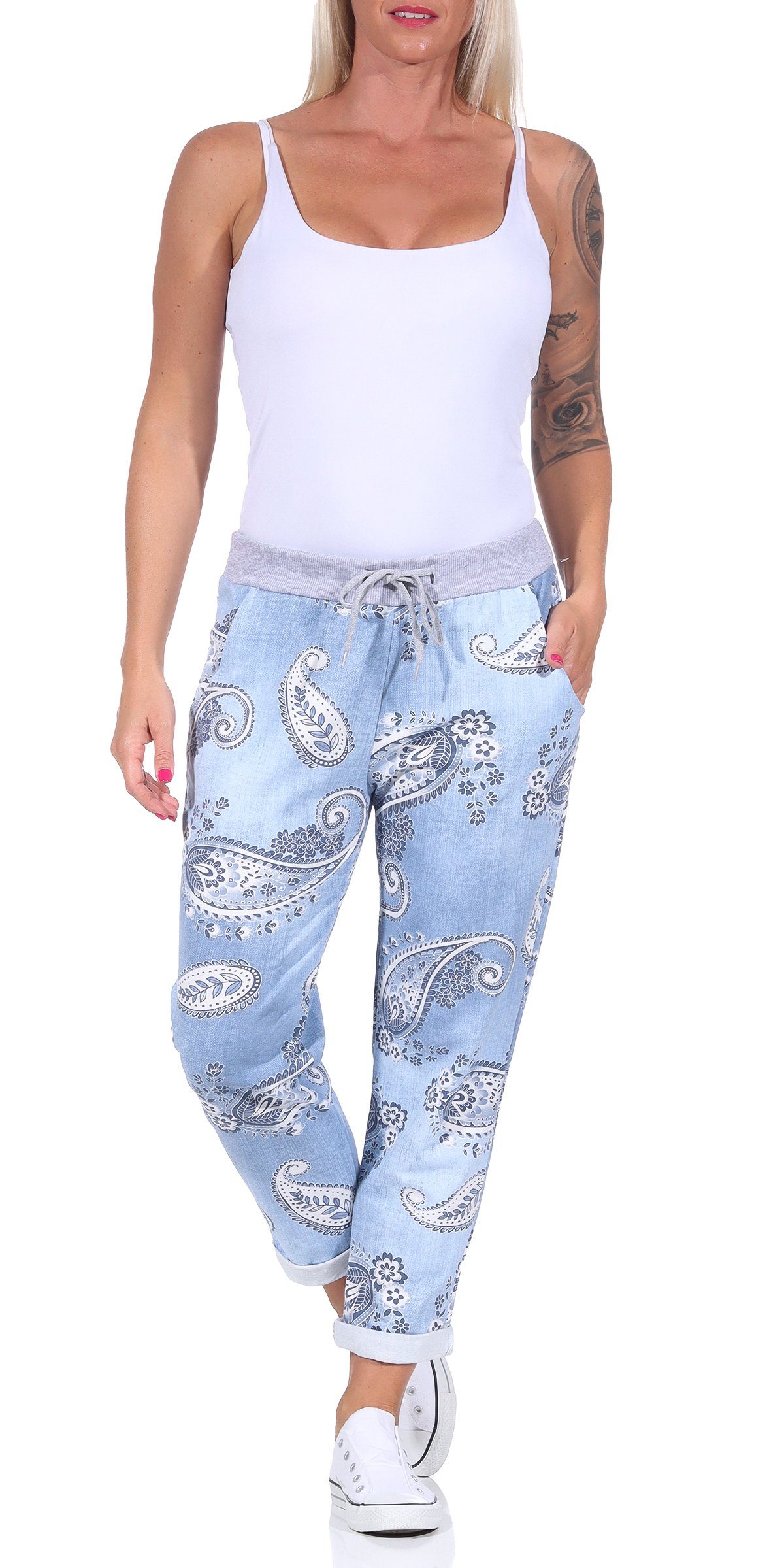 CLEO STYLE Jogginghose Jogginghose 91 Hellblau günstig online kaufen