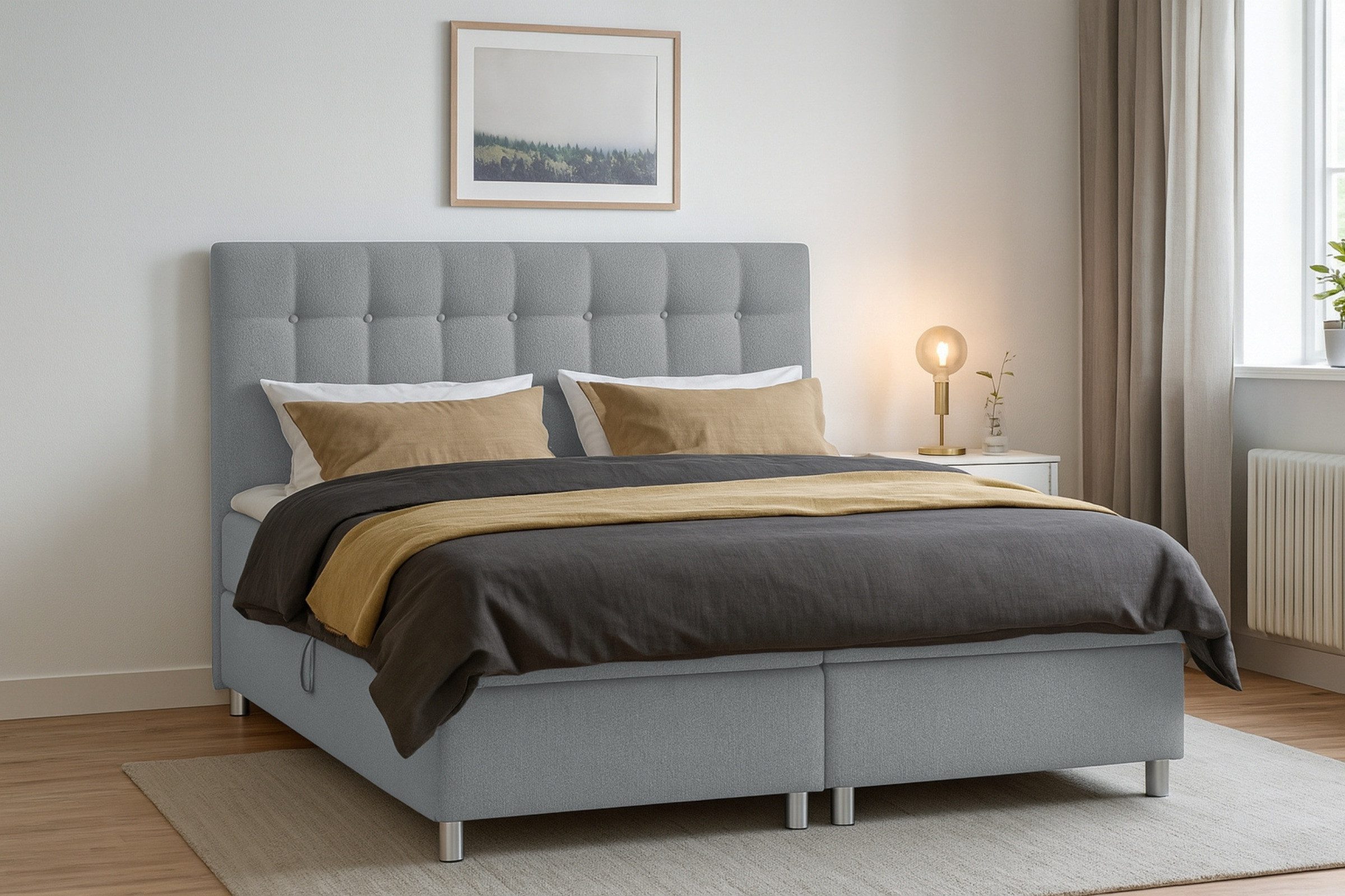 Deine Möbel 24 Boxspringbett BRILL Komplettbett inkl. Bonellfederkernmatrat günstig online kaufen