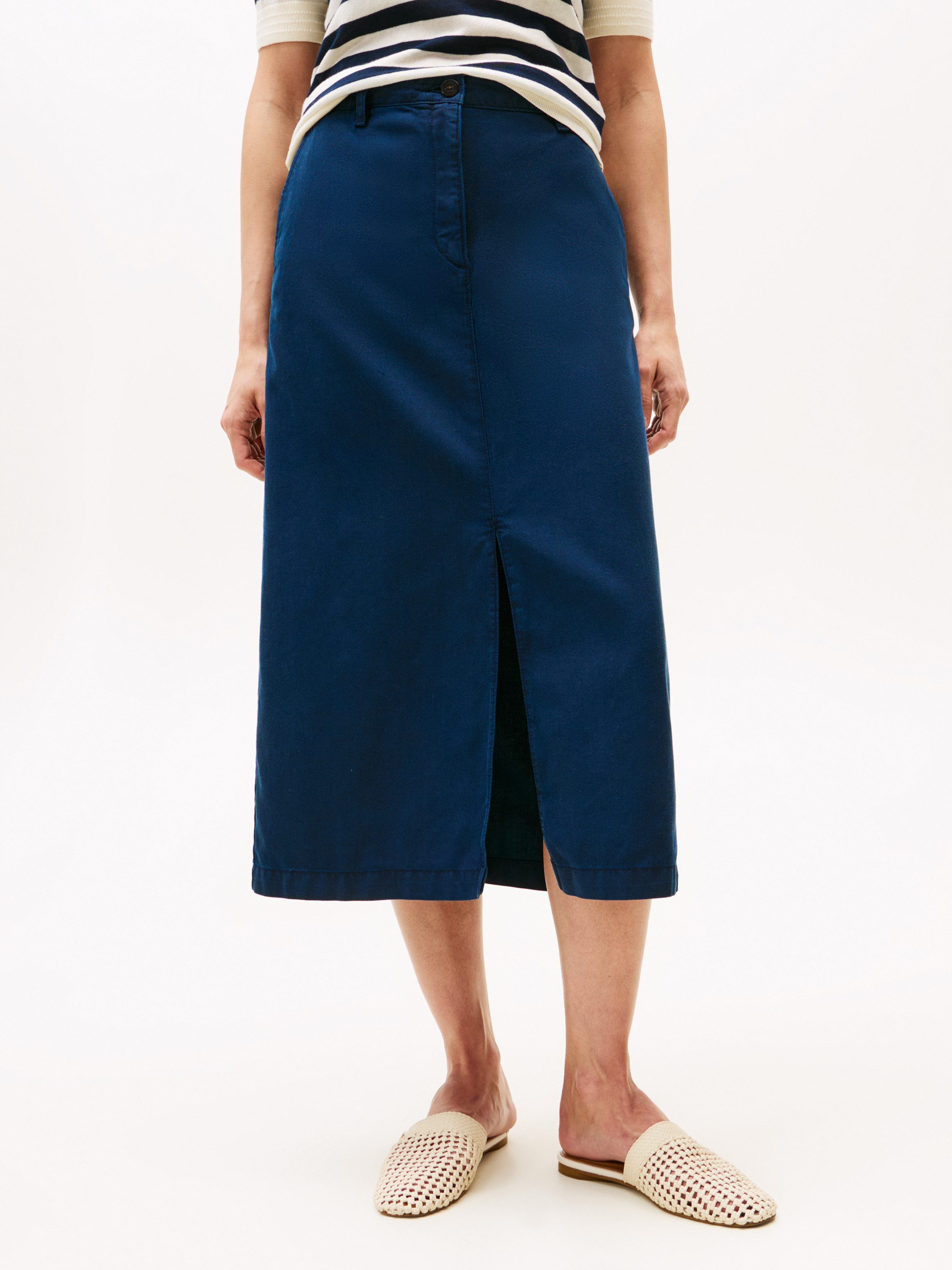 Tommy Hilfiger Webrock CO TENCEL MIDI günstig online kaufen