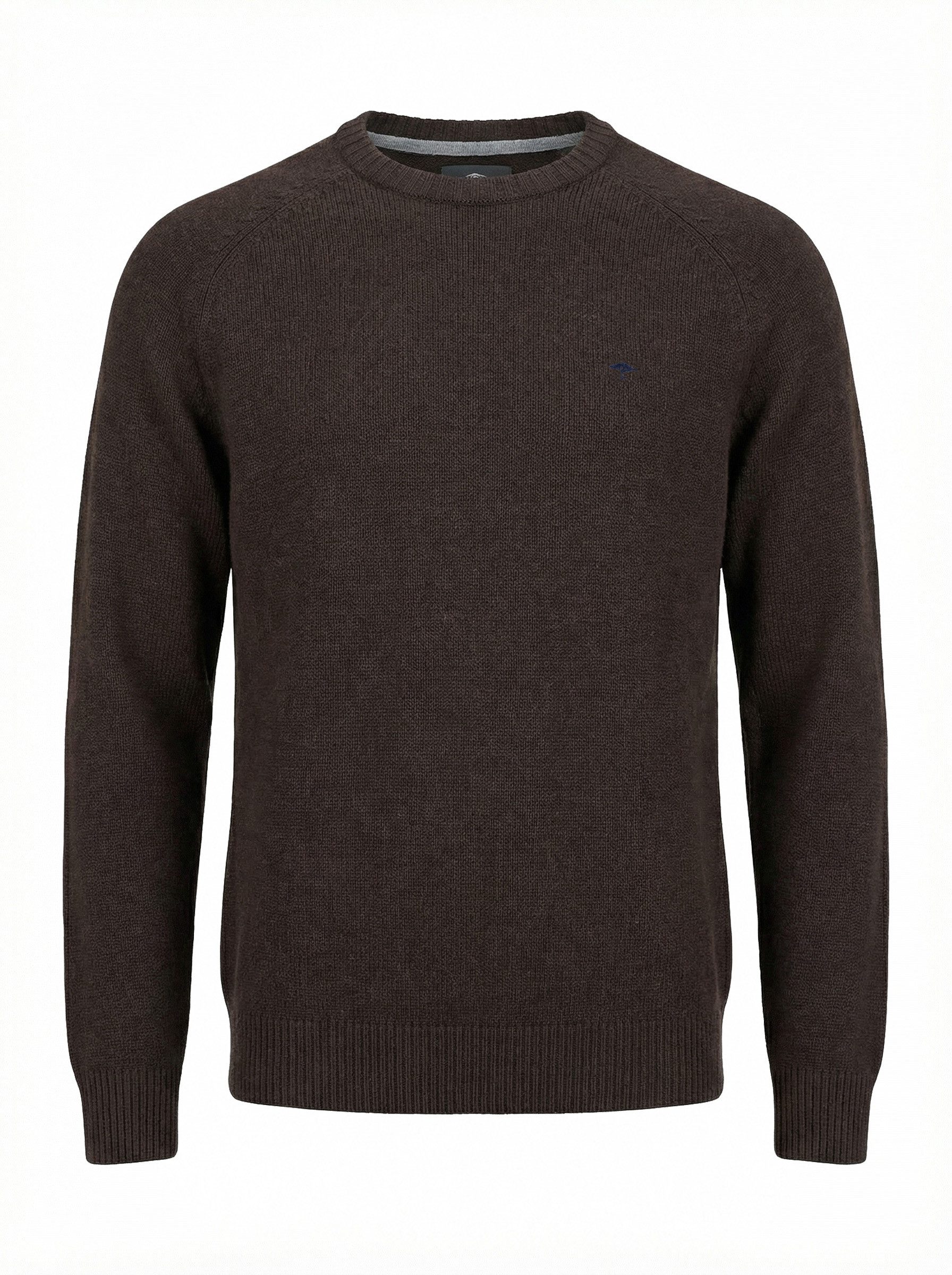 FYNCH-HATTON Wollpullover mit Kaschmiranteil, Rundhalsausschnitt, Regular Fit