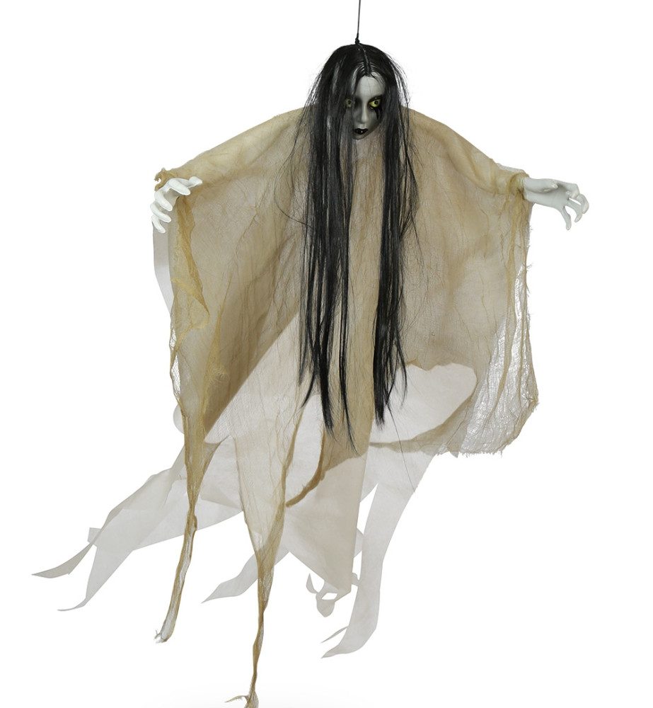 Fries Dekohänger XXL Halloween Deko Horror Mädchen Hänger 130 cm Hoch Beweglich, XXL 130 cm Hoch