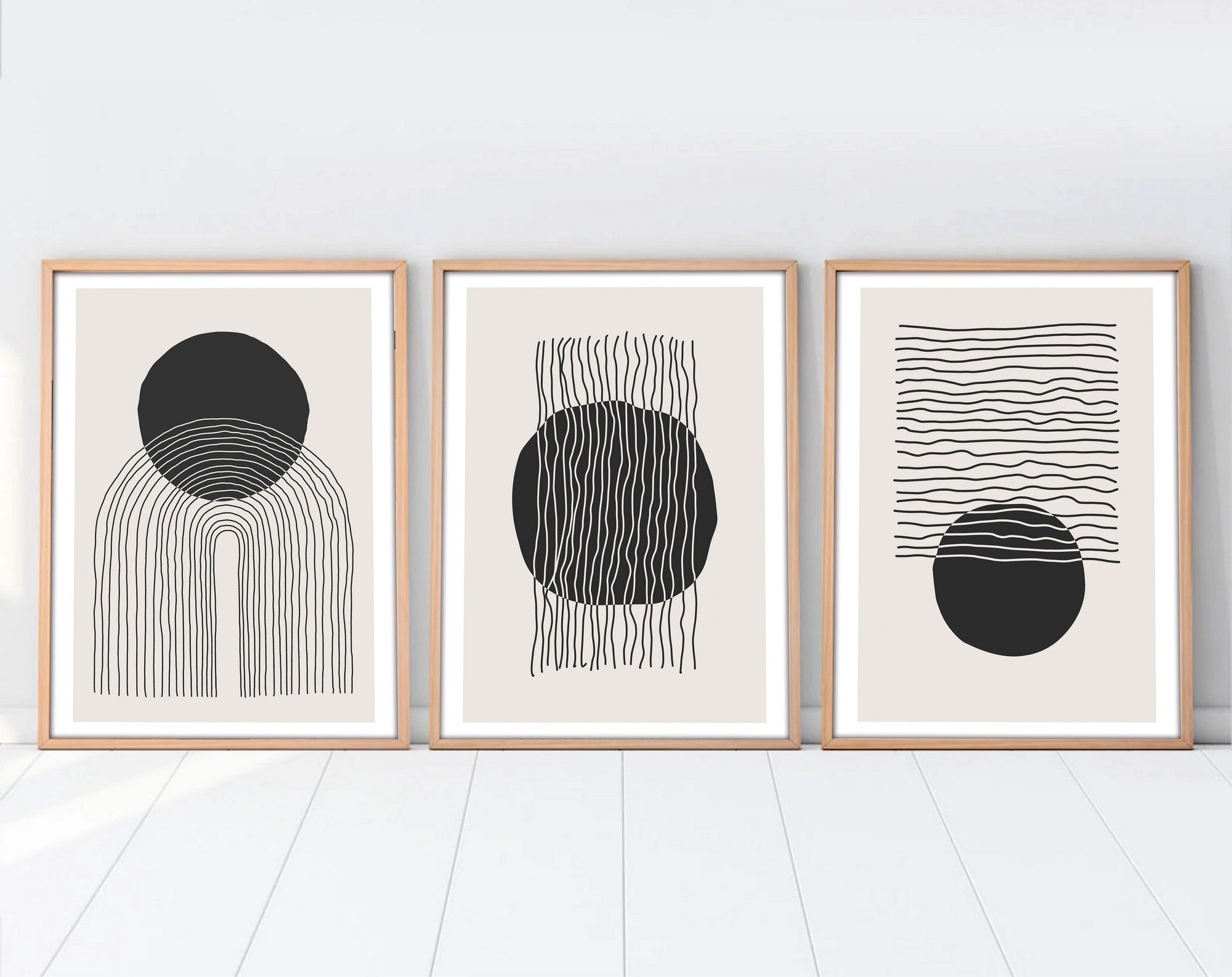 Leinwandbild Painting: 100% MDF (Thickness: 3 mm), 50 x 70 cm (3 Pieces) E1534