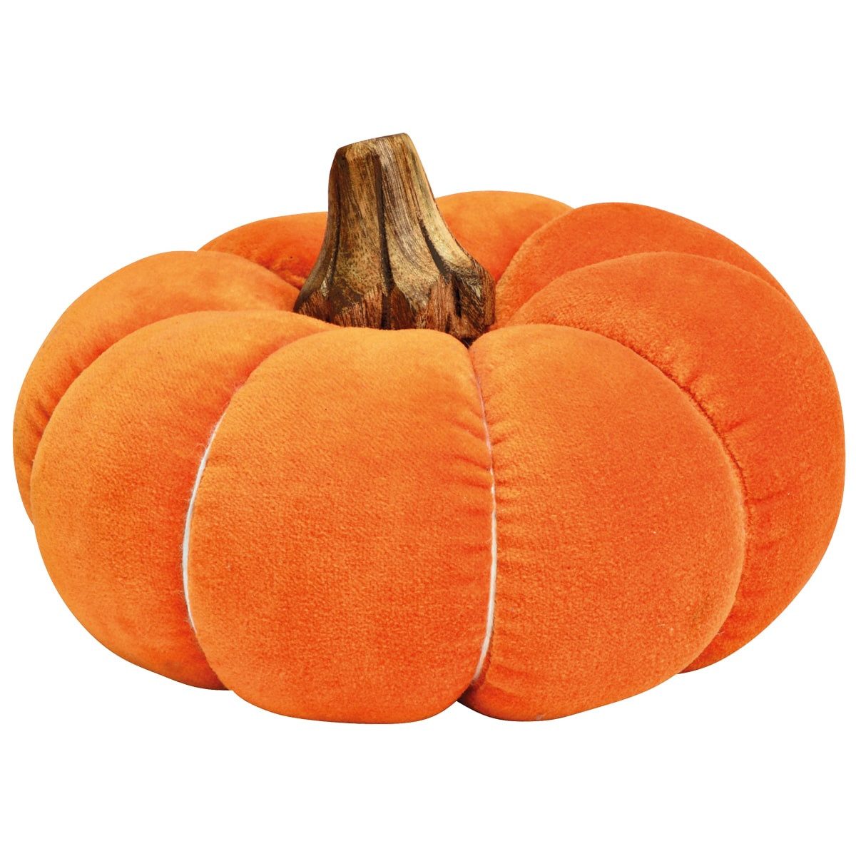 matches21 HOME & HOBBY Dekofigur Kürbis Deko-Kissen orange Samt, Holz 17 cm günstig online kaufen