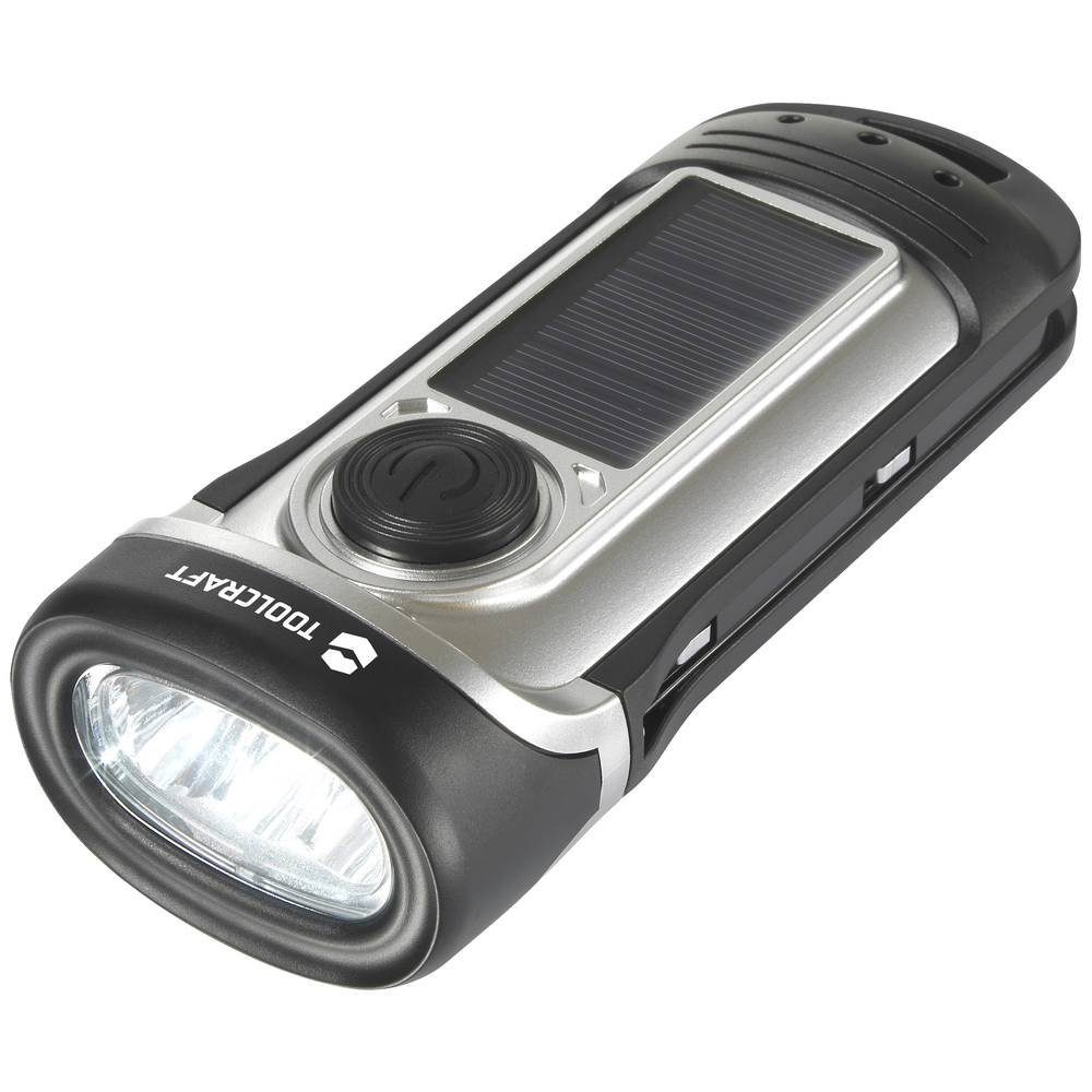 TOOLCRAFT Taschenlampe SOLAR & DYNAMO LIGHT LED TASCHENLAMPE TO-8602005, IP günstig online kaufen