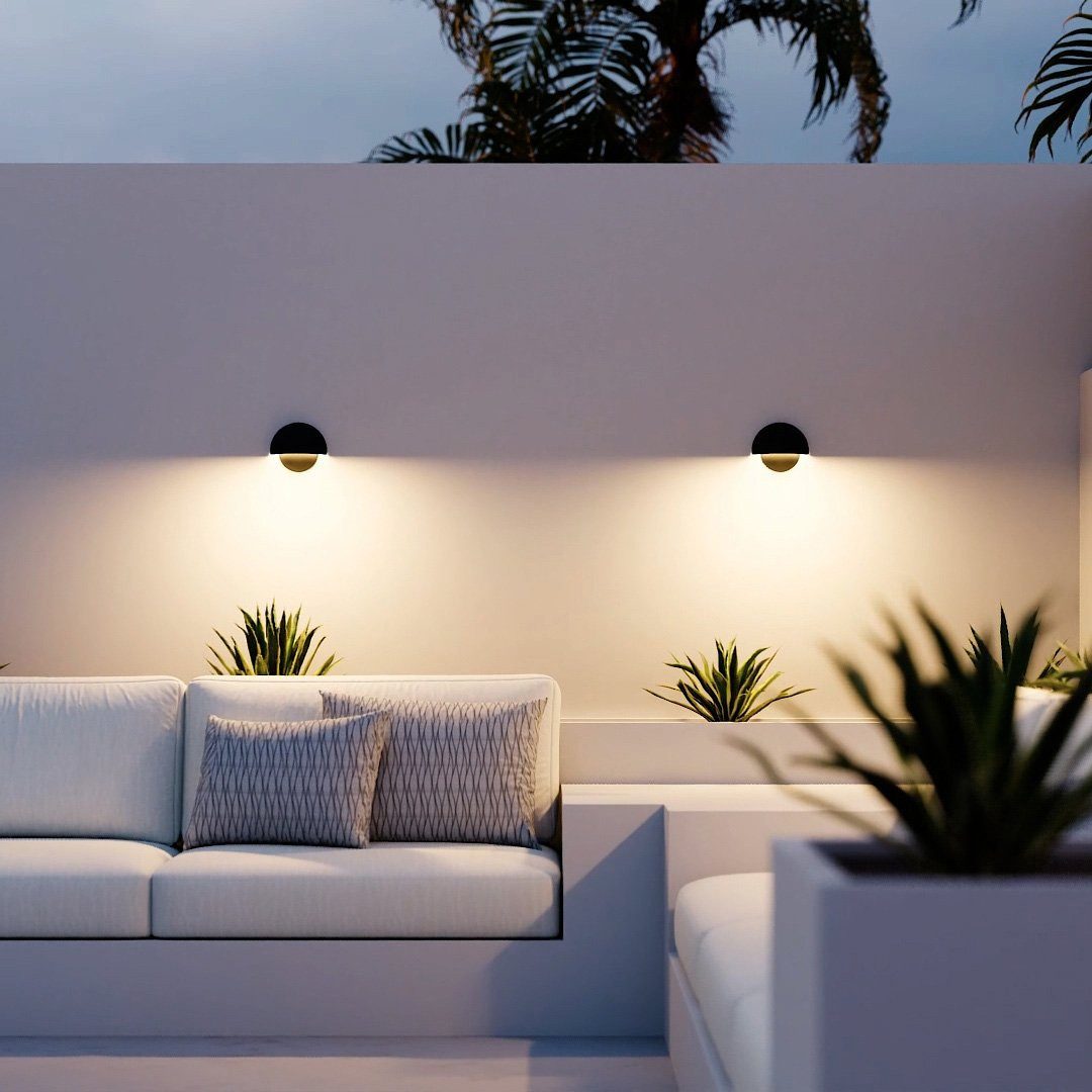 Neona LED Wandleuchte ORION Schwarz, LED fest integriert, Warmweiß
