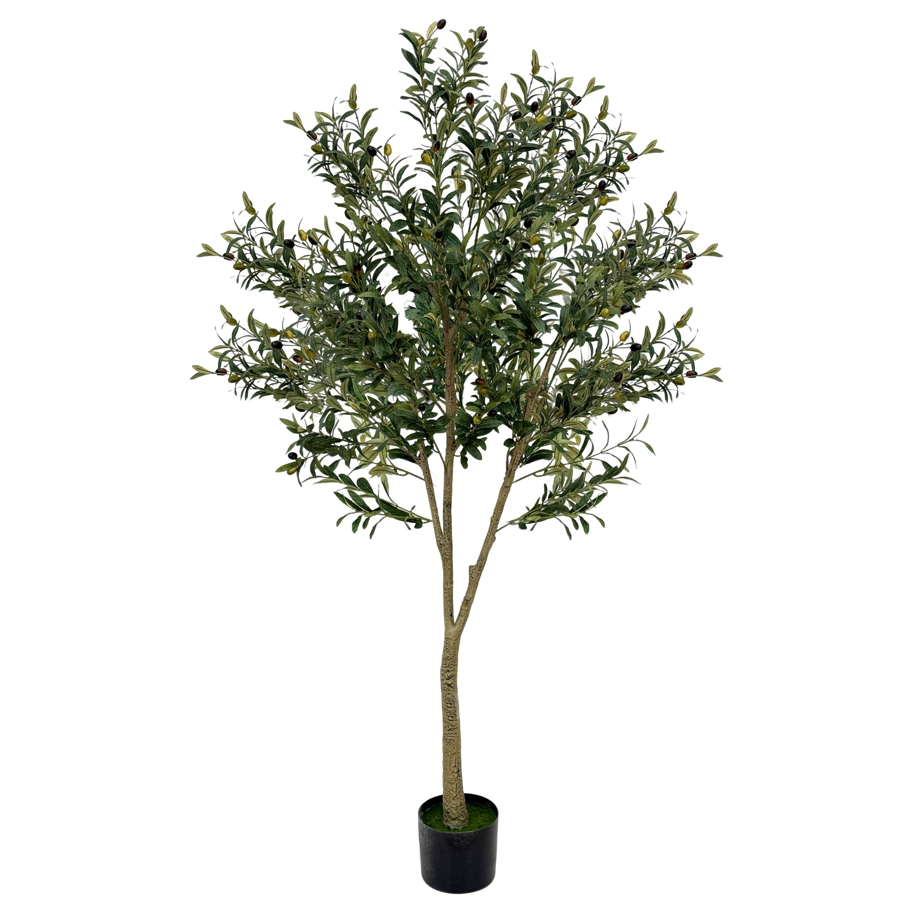 Kunstbaum Künstliche Olivenbaum Kunststoffpflanzen Dekopflanzen, Ribelli, Höhe 180 cm, für Zuhause, Wohnzimmer, Schlafzimmer, Garten, 120/150/180cm