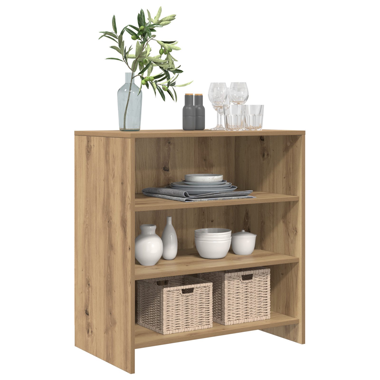 vidaXL Sideboard Sideboard Massivholz Eiche 70x41x75 günstig online kaufen