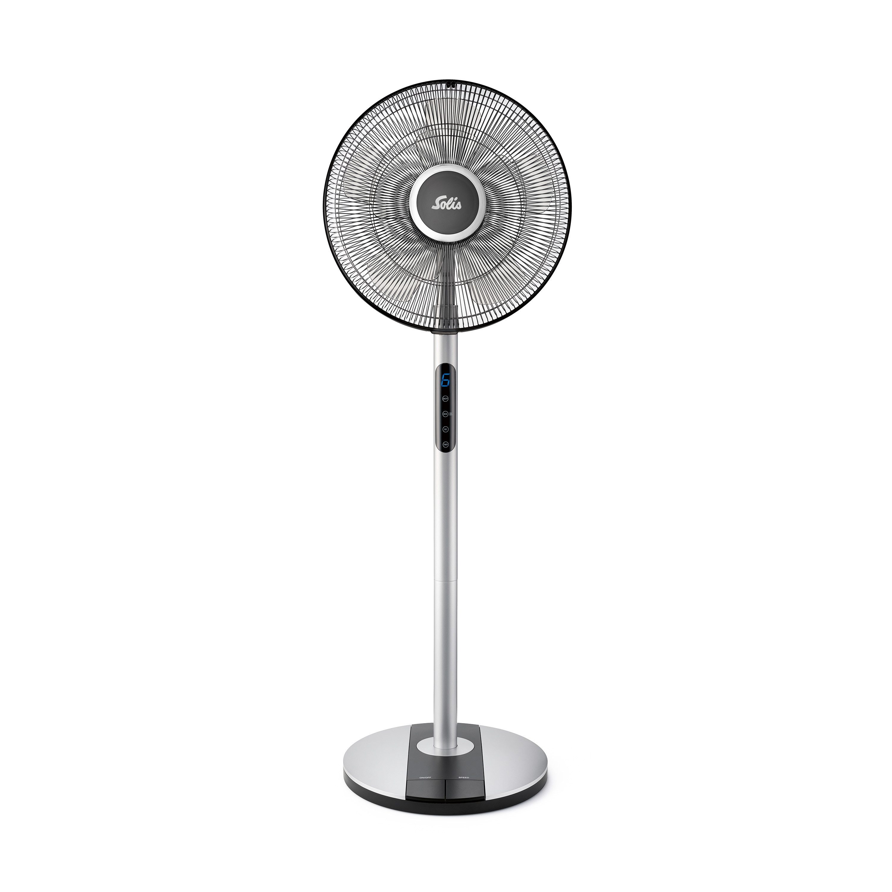 SOLIS OF SWITZERLAND Standventilator Step & Chill (Typ 7589), 25 W, 6 Stufen, Oszillation, Timer, Fußsteuerung, leise (24 dB)
